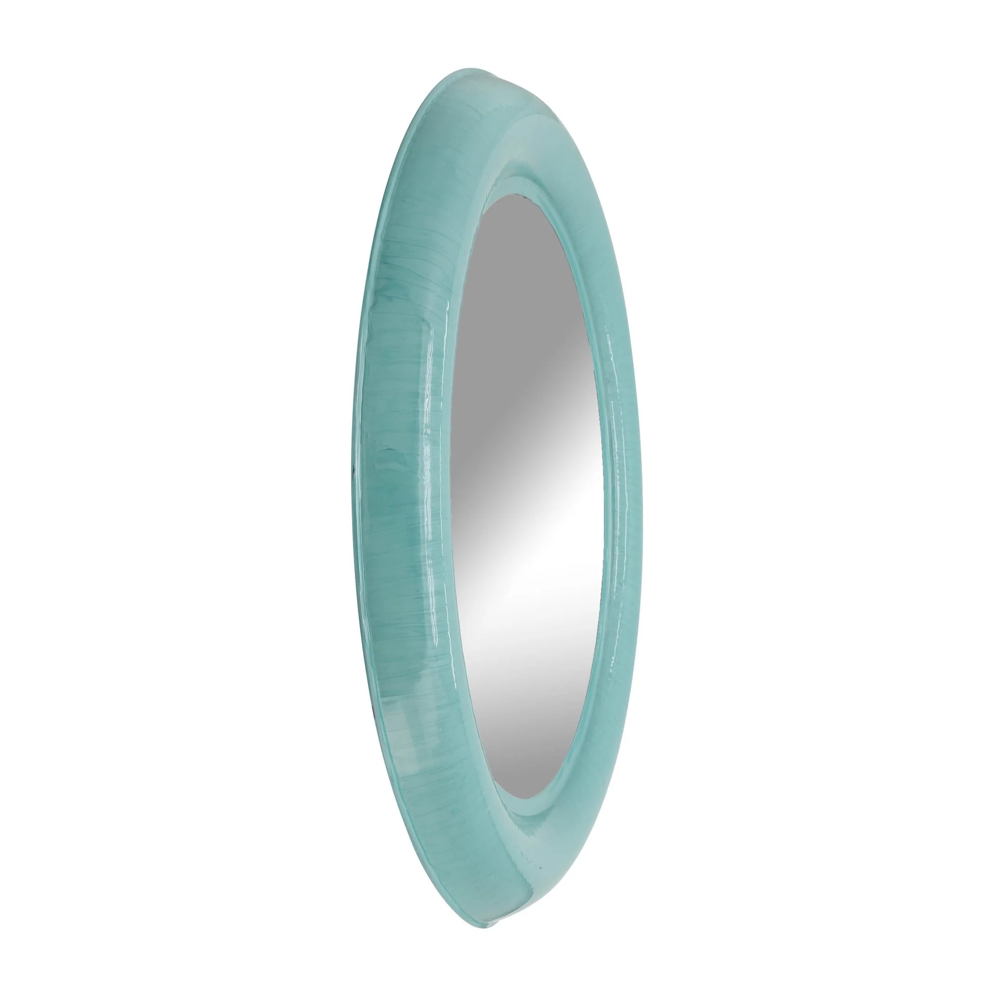 Metal 36" Round Mirror, Turq - Image 5
