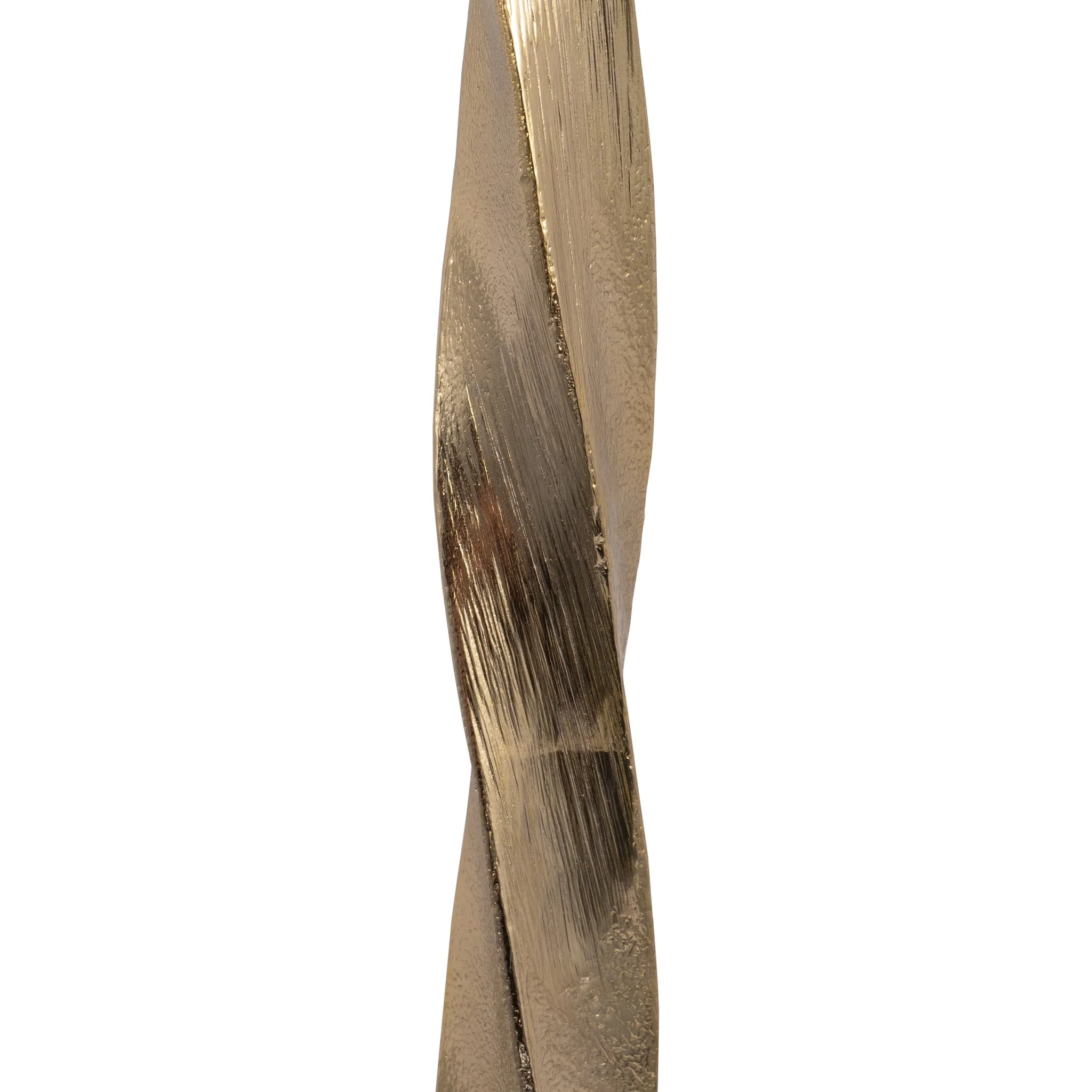 Metal, 36" Twisted Floor Taper Candleholder, Gold - Image 4