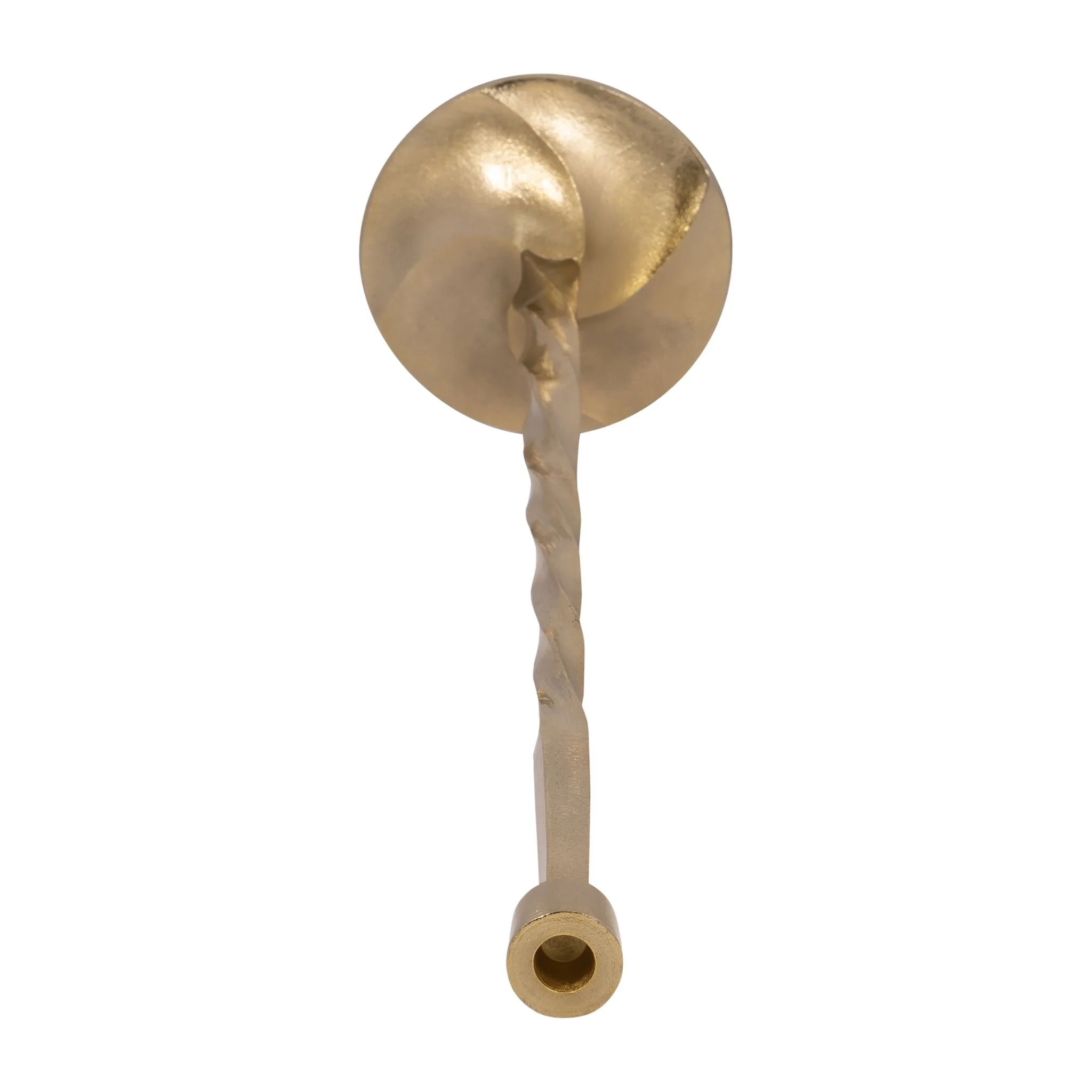 Metal, 36" Twisted Floor Taper Candleholder, Gold - Image 5