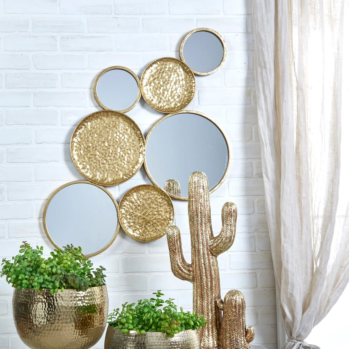 Metal 39" Mirrored Wall Decor,gold, Wb - Image 9