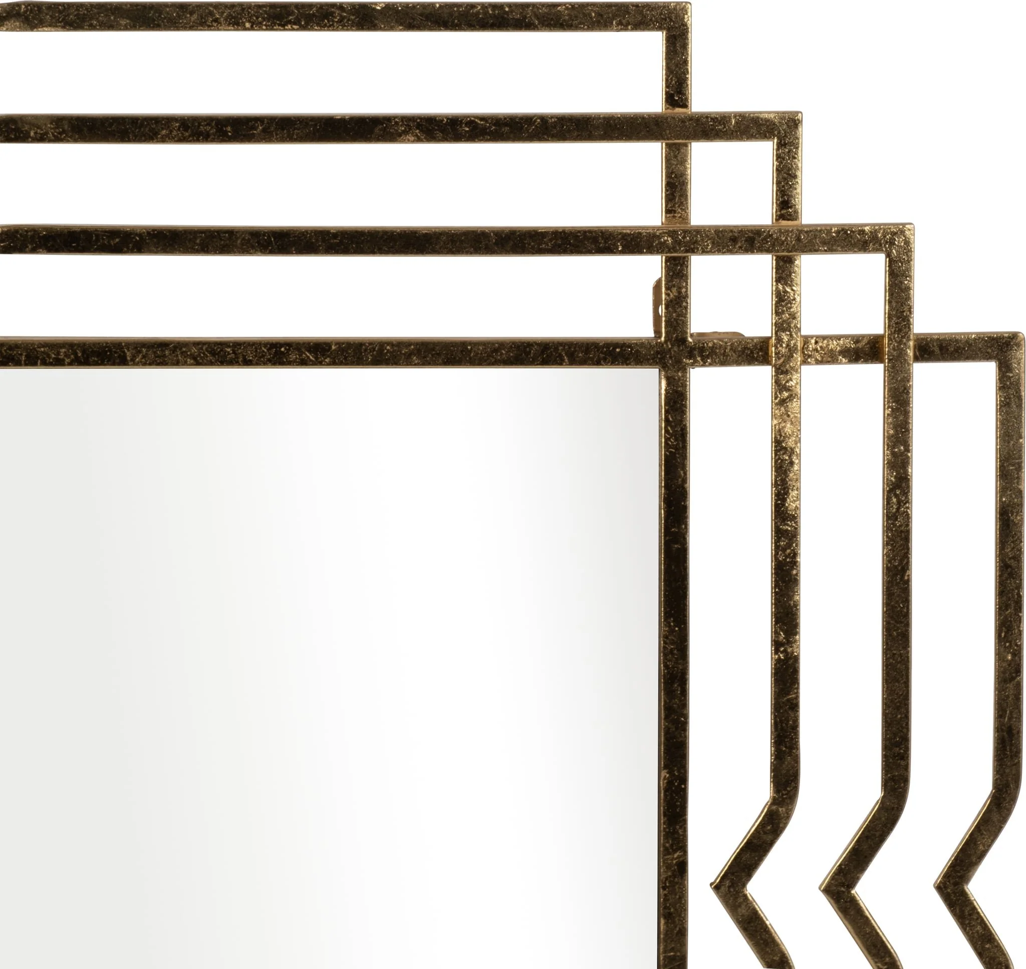 Metal 39" Rectangular Mirror,gold - Image 4