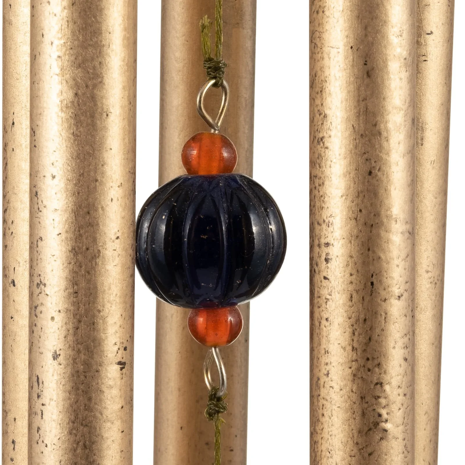 Metal, 43" 5-pipes Windchime, Antique Gold - Image 4