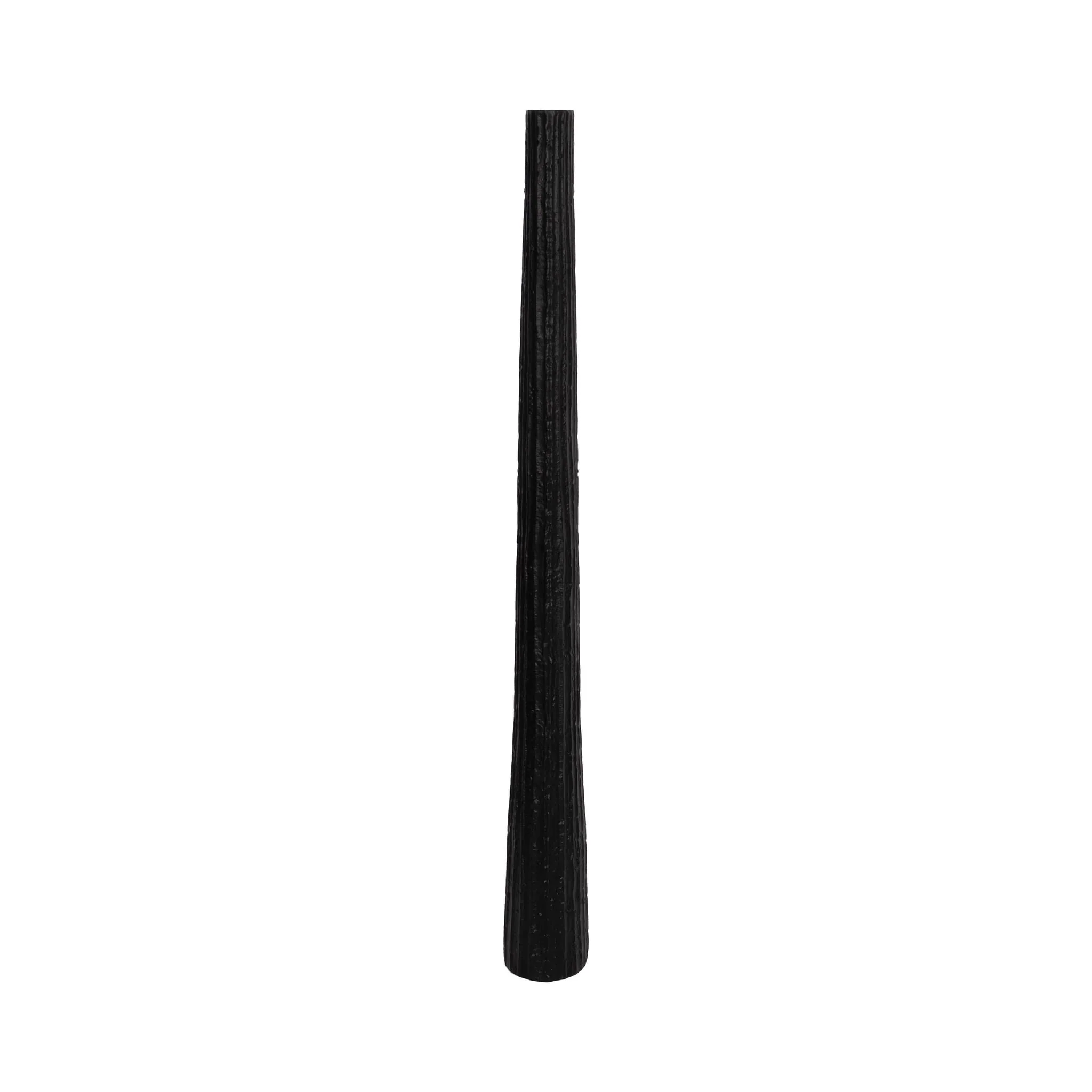 Metal, 48" Ribbed Floor Vase, Black - Image 4