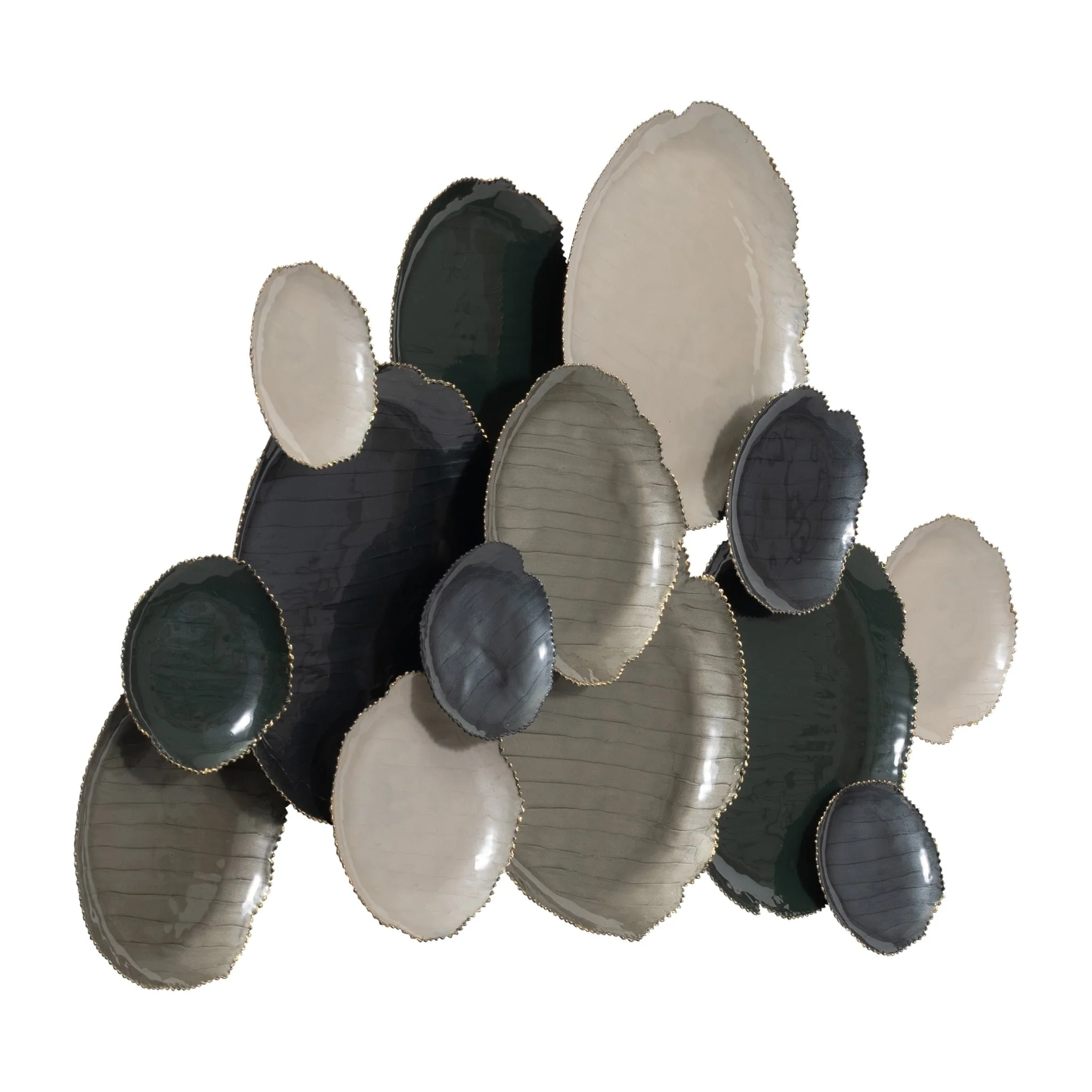 Metal, 49" Lily Pads Wall Deco, Multi - Image 2