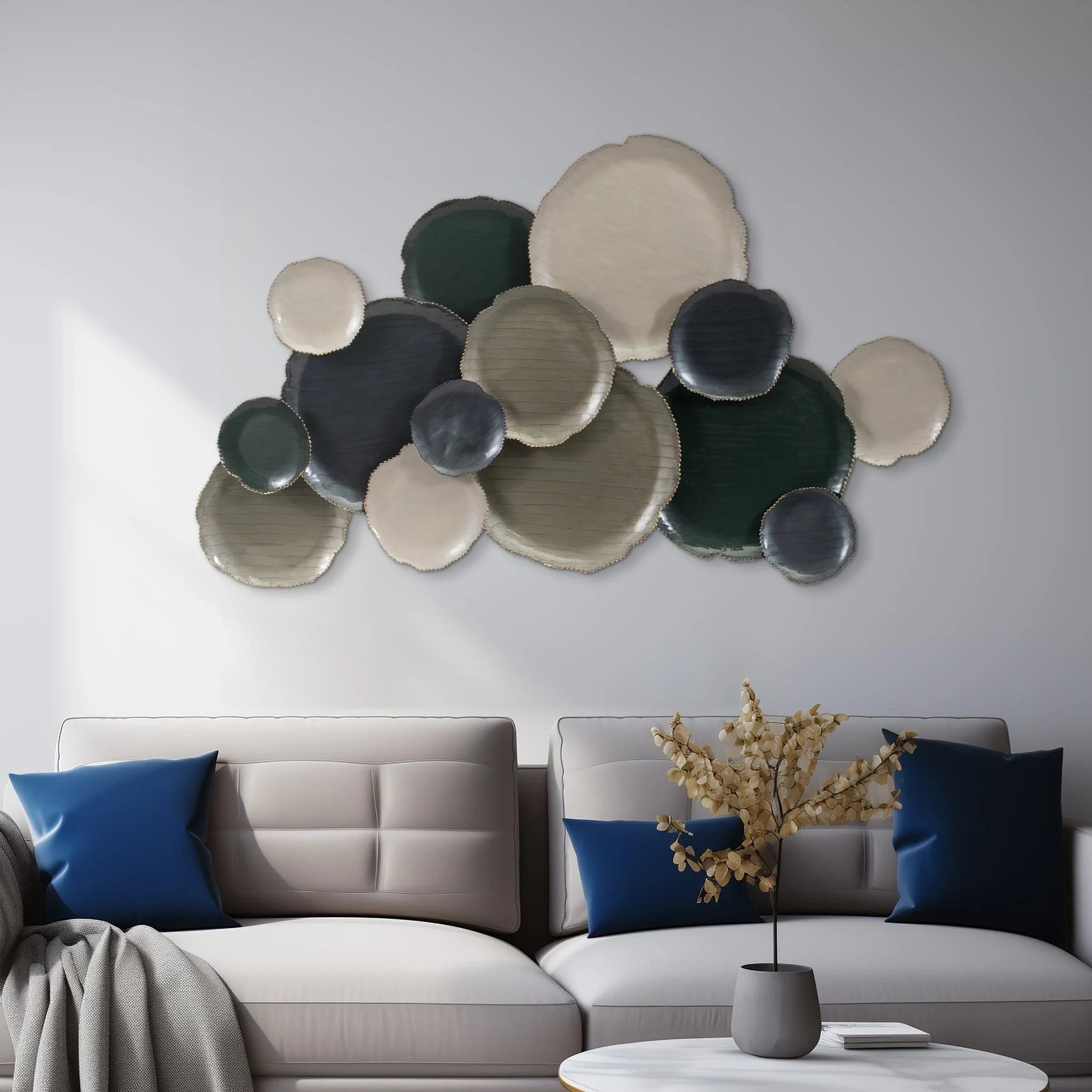 Metal, 49" Lily Pads Wall Deco, Multi - Image 9