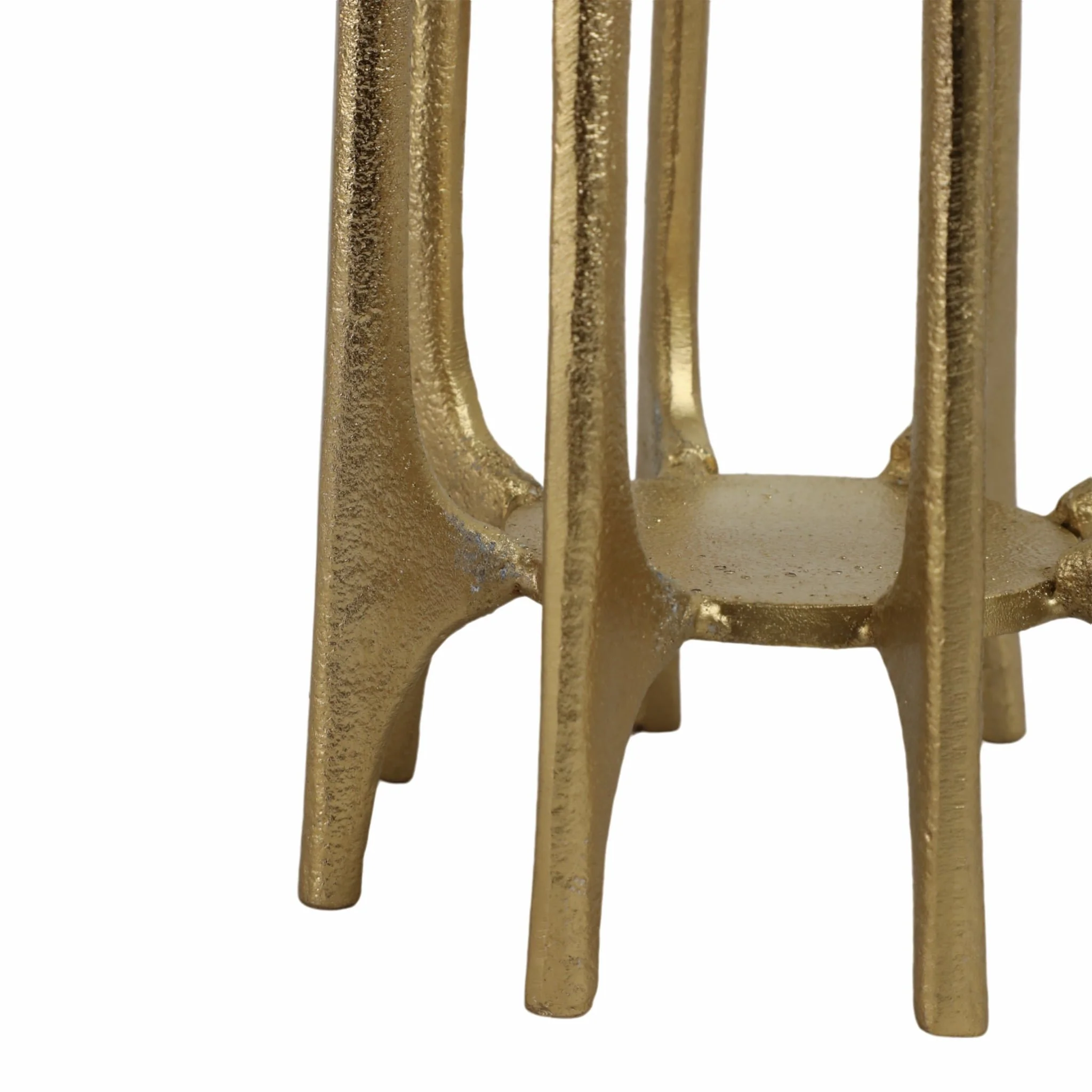 Metal, 6" Candleholder With Spike Legs, Gold - Image 5