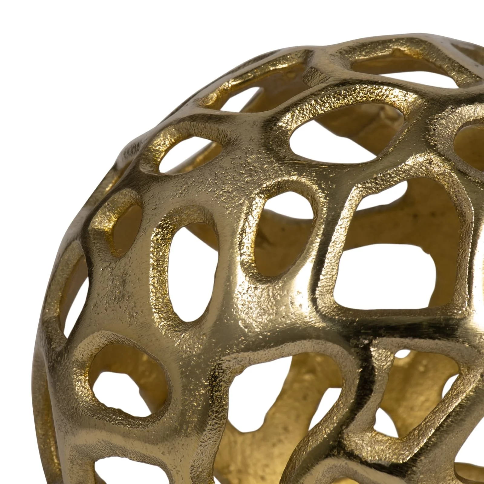 Metal, 6" Cut-out Orb, Gold - Image 4