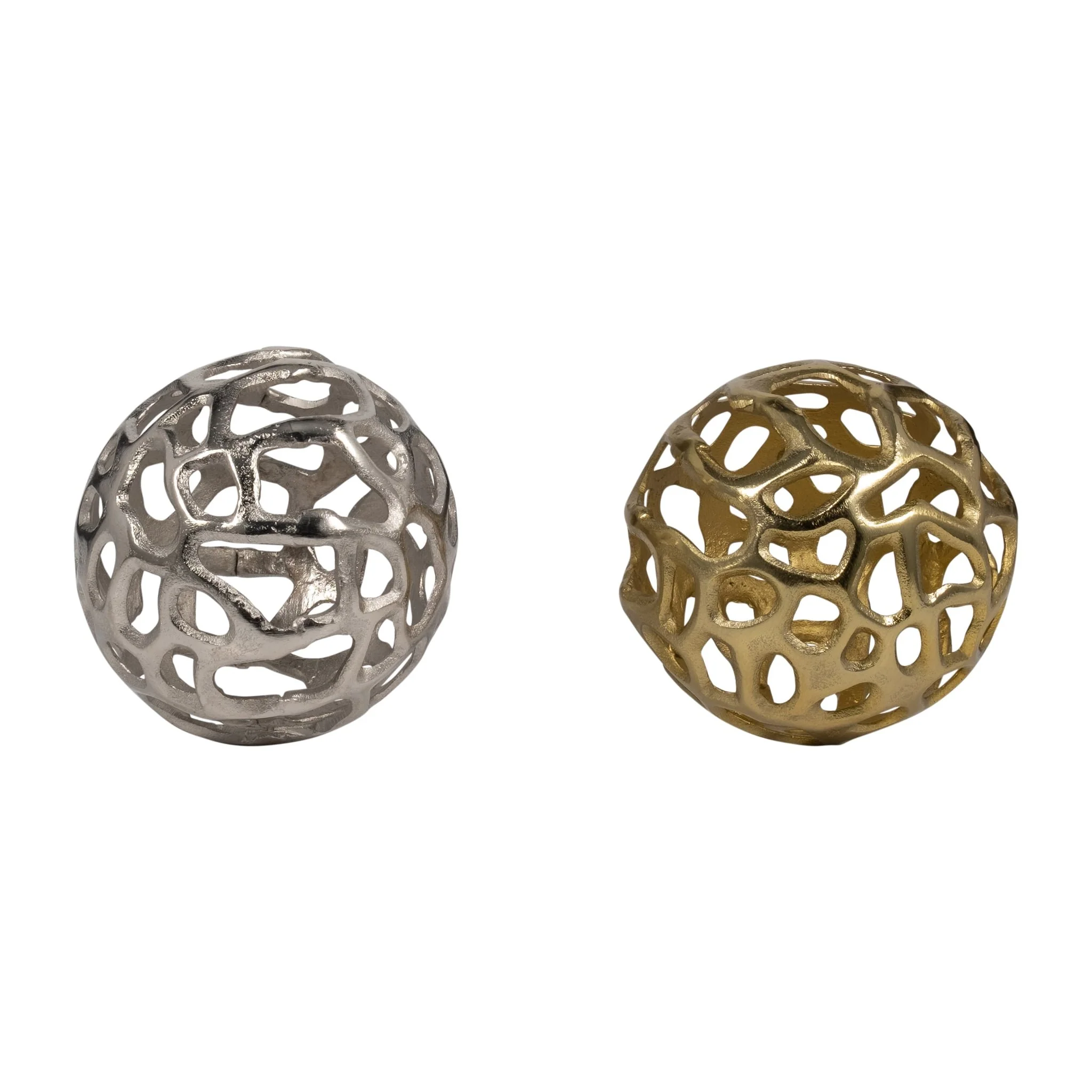Metal, 6" Cut-out Orb, Gold - Image 7