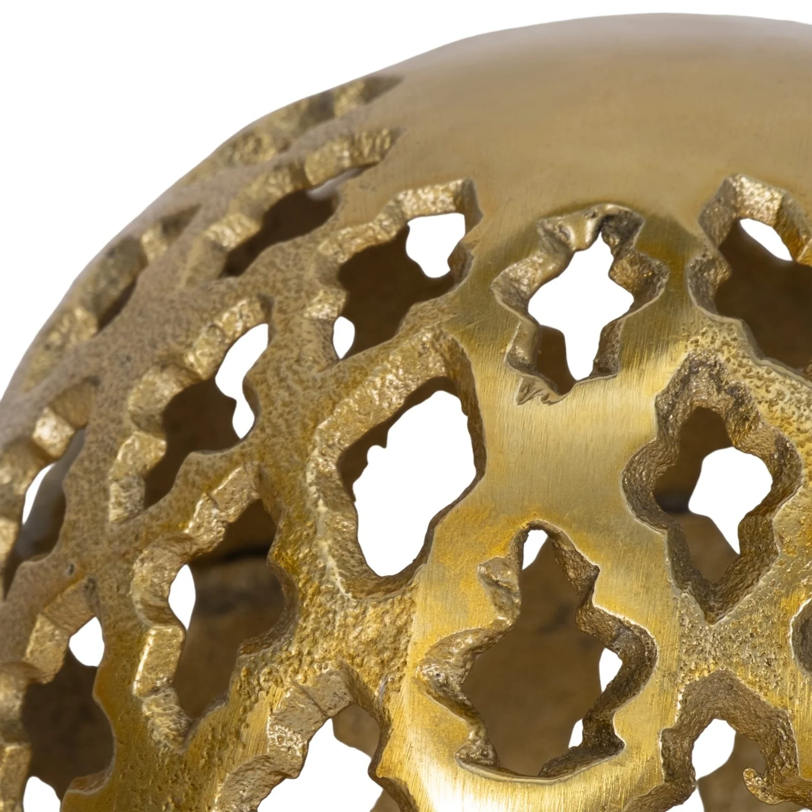 Metal, 6" Cut-out Orb, Gold - Image 3