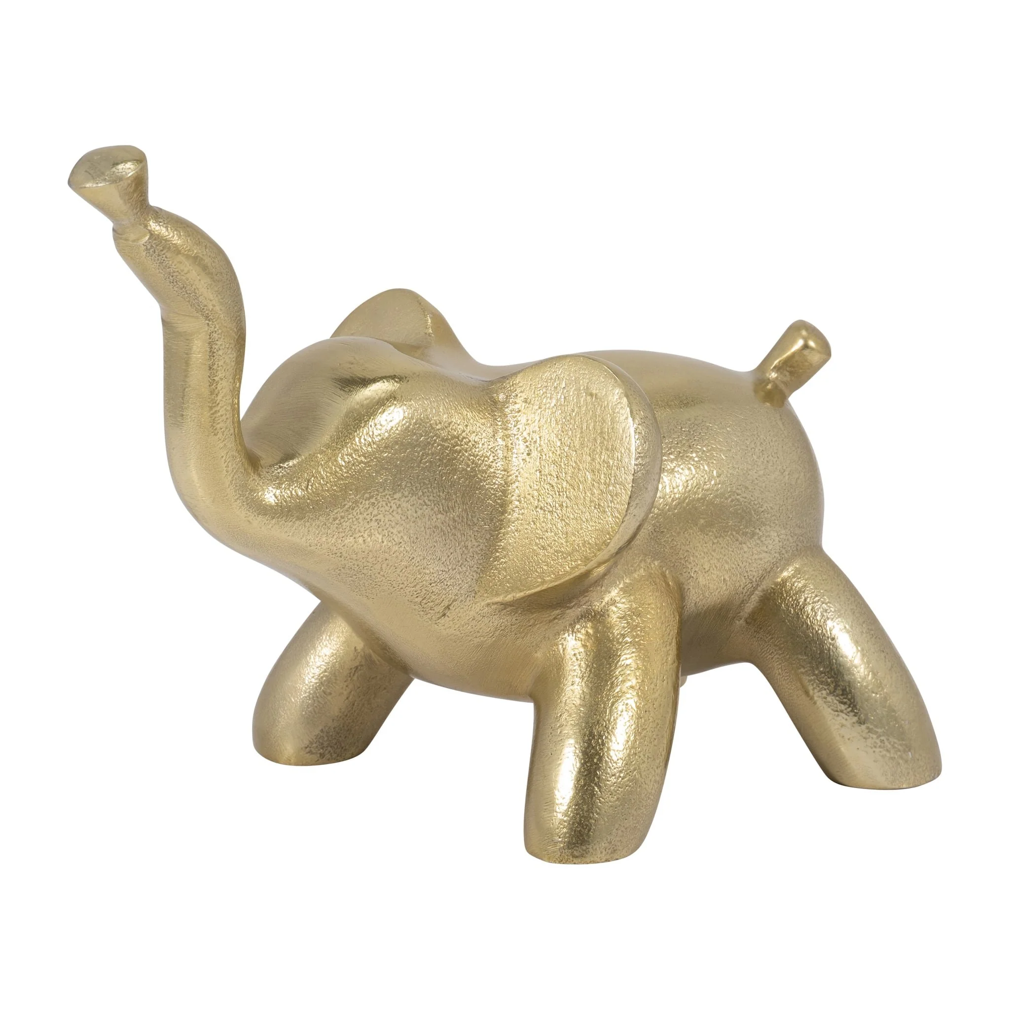Metal, 6" Decorative Baloon Elephant. Gold - Image 2