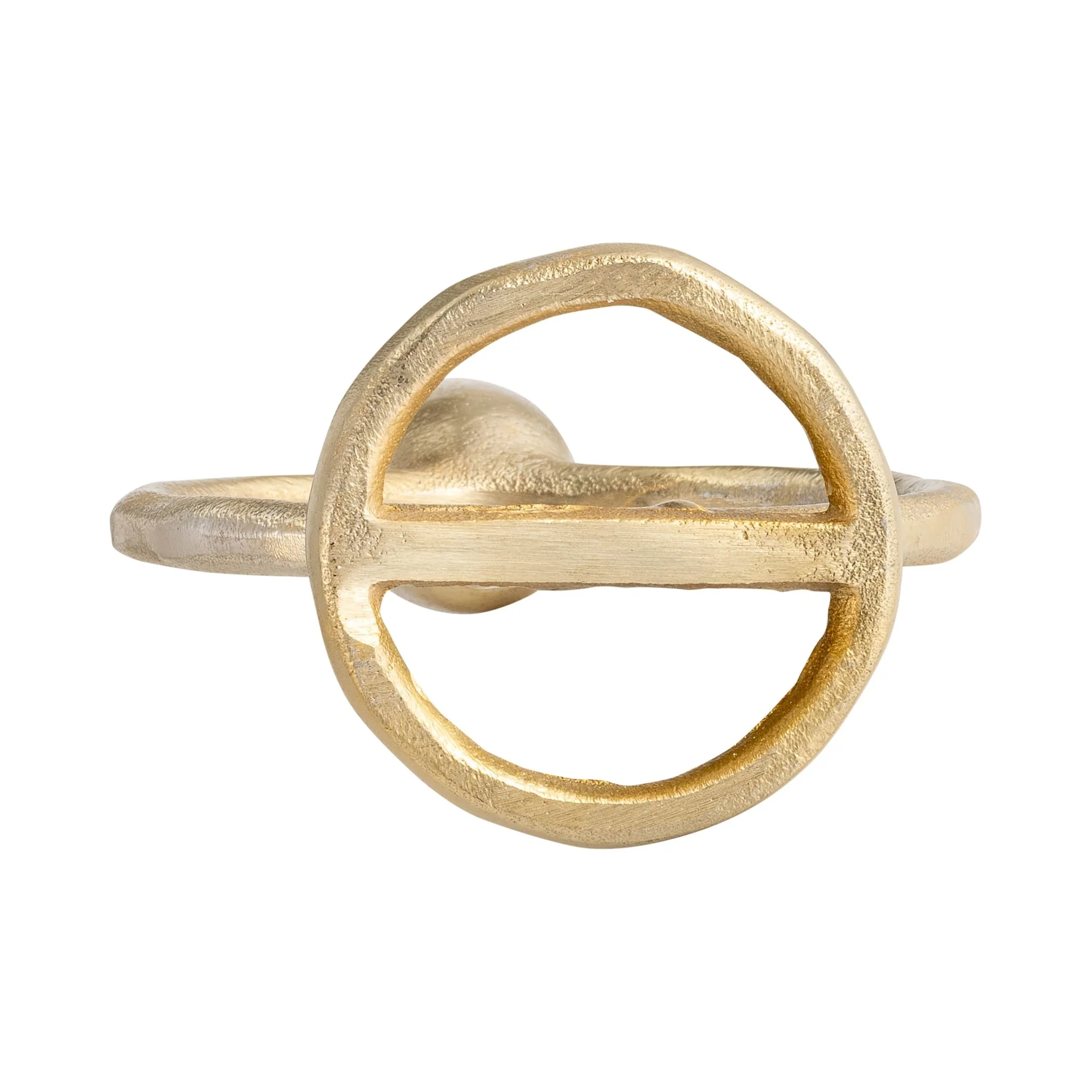 Metal, 6" Round Ring Taper Candleholder, Gold - Image 7