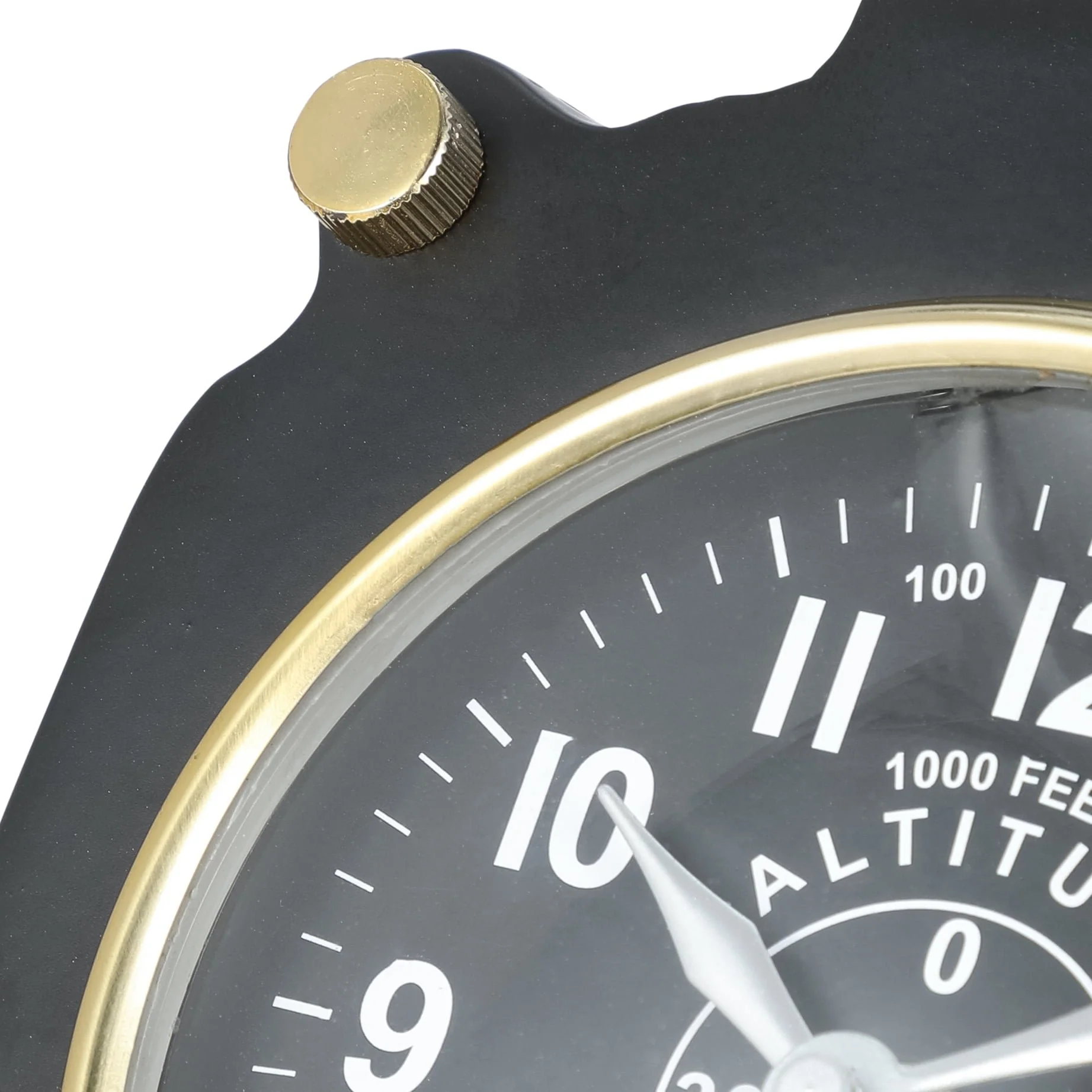 Metal, 6"h Altimeter Table Clock, Black - Image 5