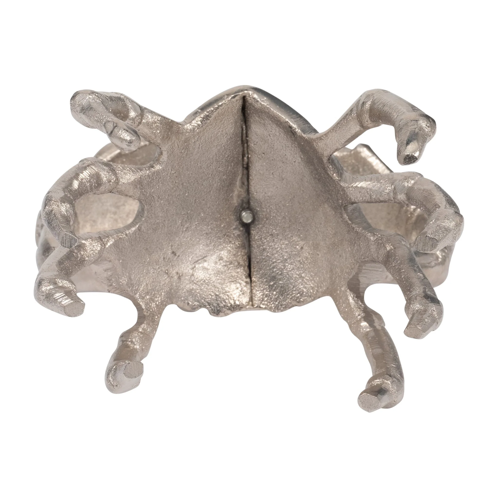 Metal, 7" Dancing Crab W/ Acrylic Ball, Silver - Image 7