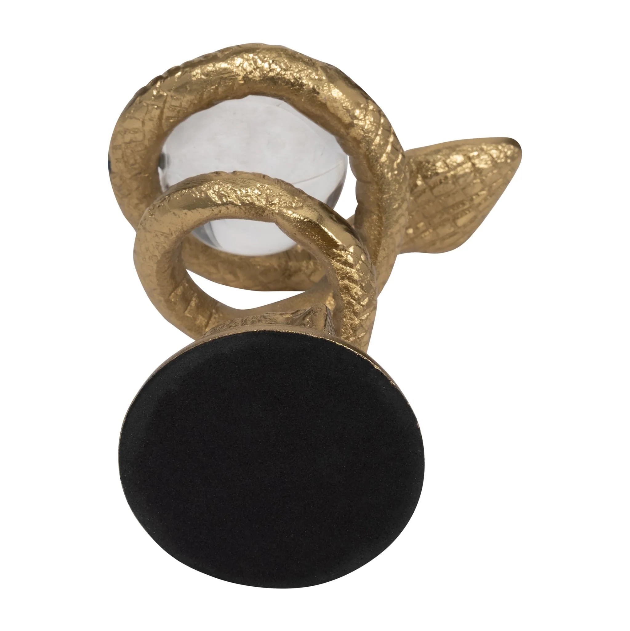 Metal, 7" Snake Coil W/ Acrylic Ball, Gold - Image 7