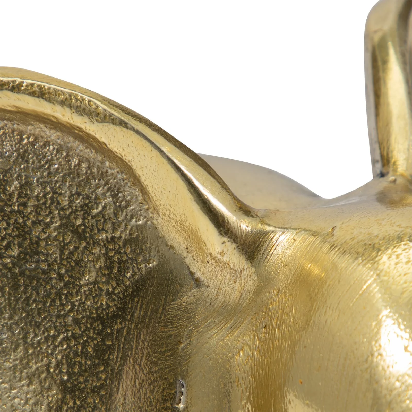 Metal, 7" Trunk Up Elephant, Gold - Image 5