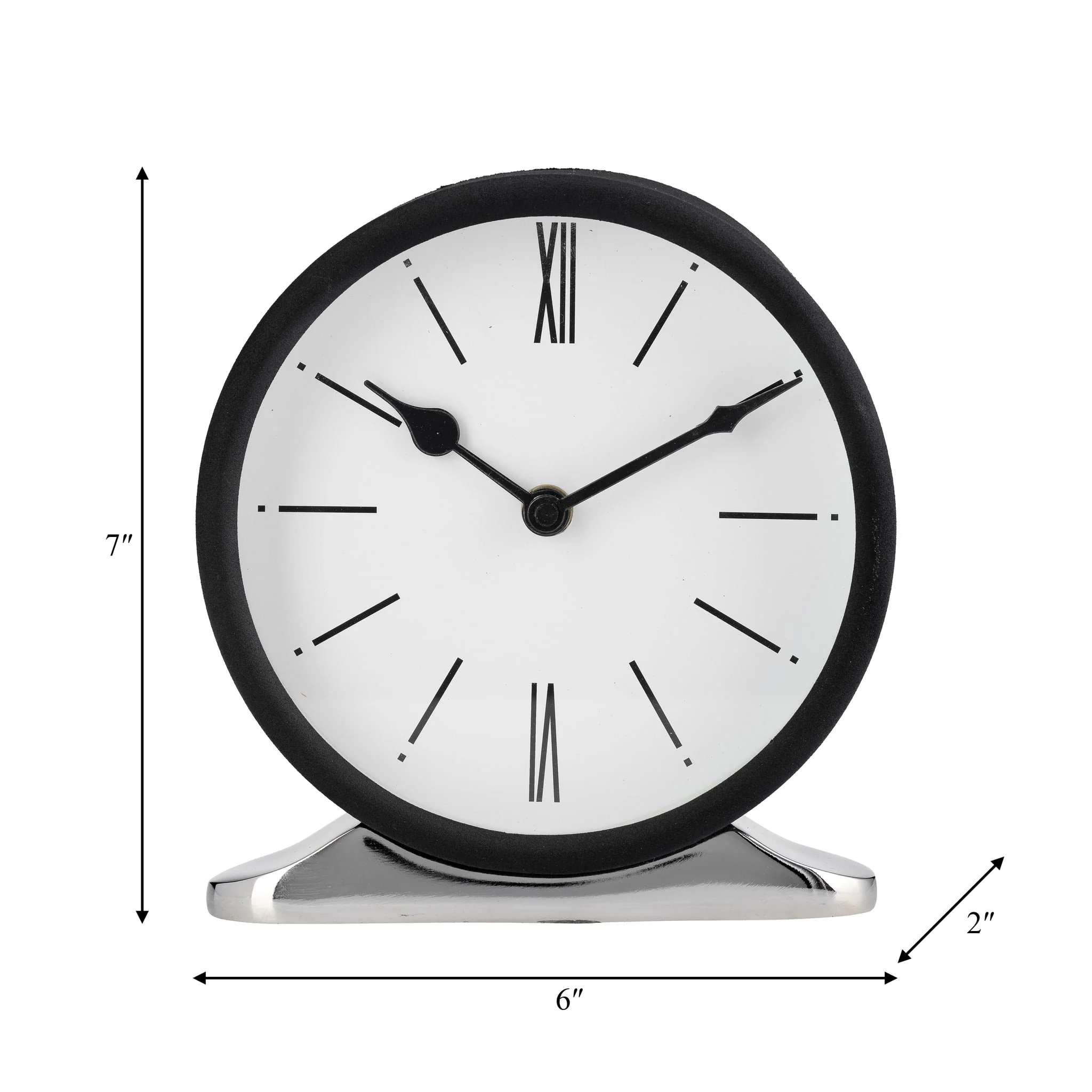 Metal,7"h,candid Table Clock,white/black - Image 8
