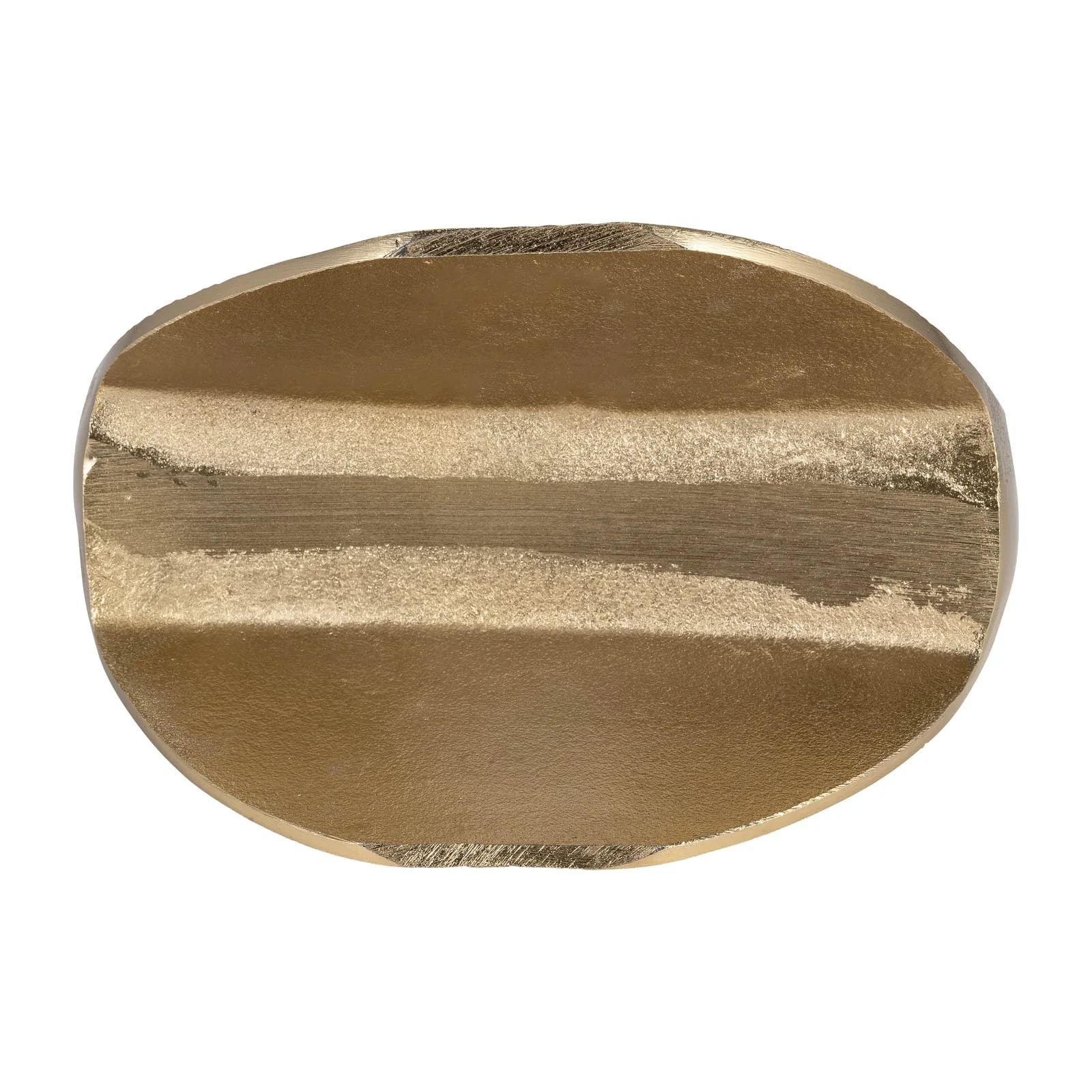 Metal, 8" Etched Oval Vase, Champagne - Image 7