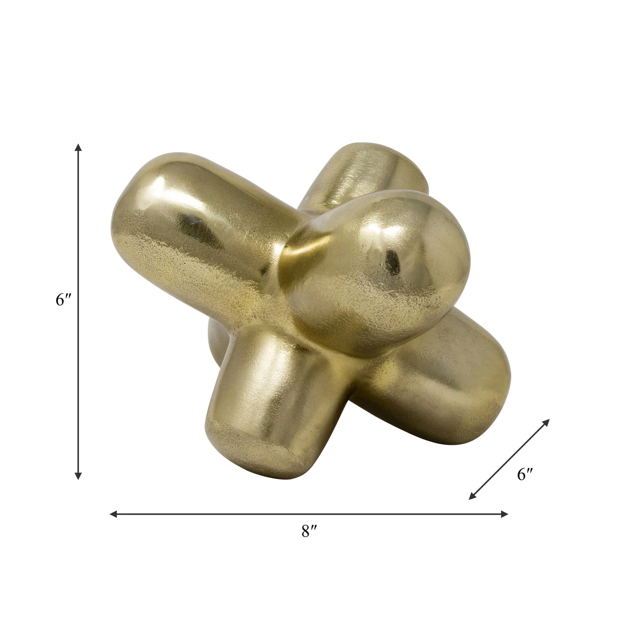 Metal 8" Geometric Orb, Gold - Image 7