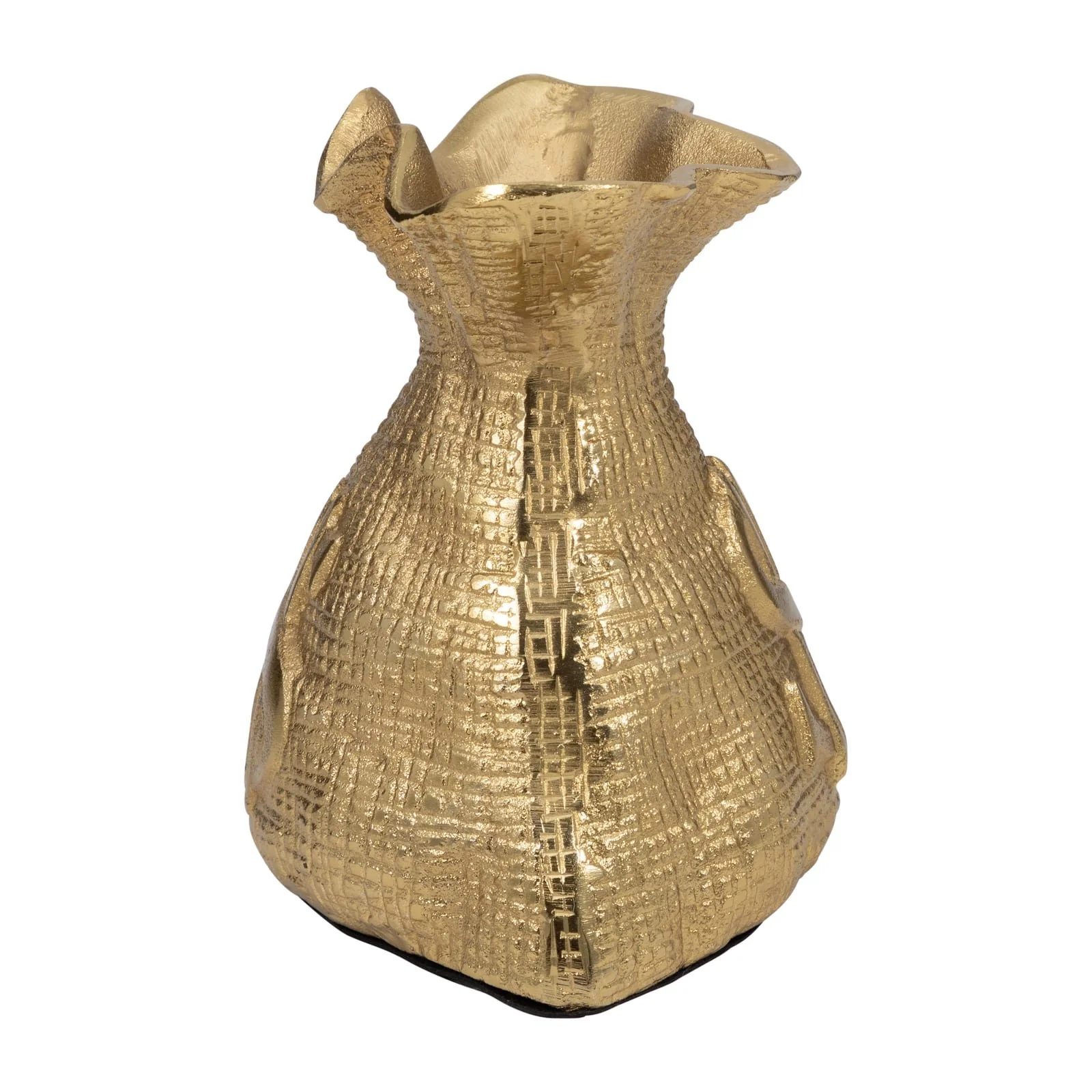 Metal, 8" Money Bag, Gold - Image 4