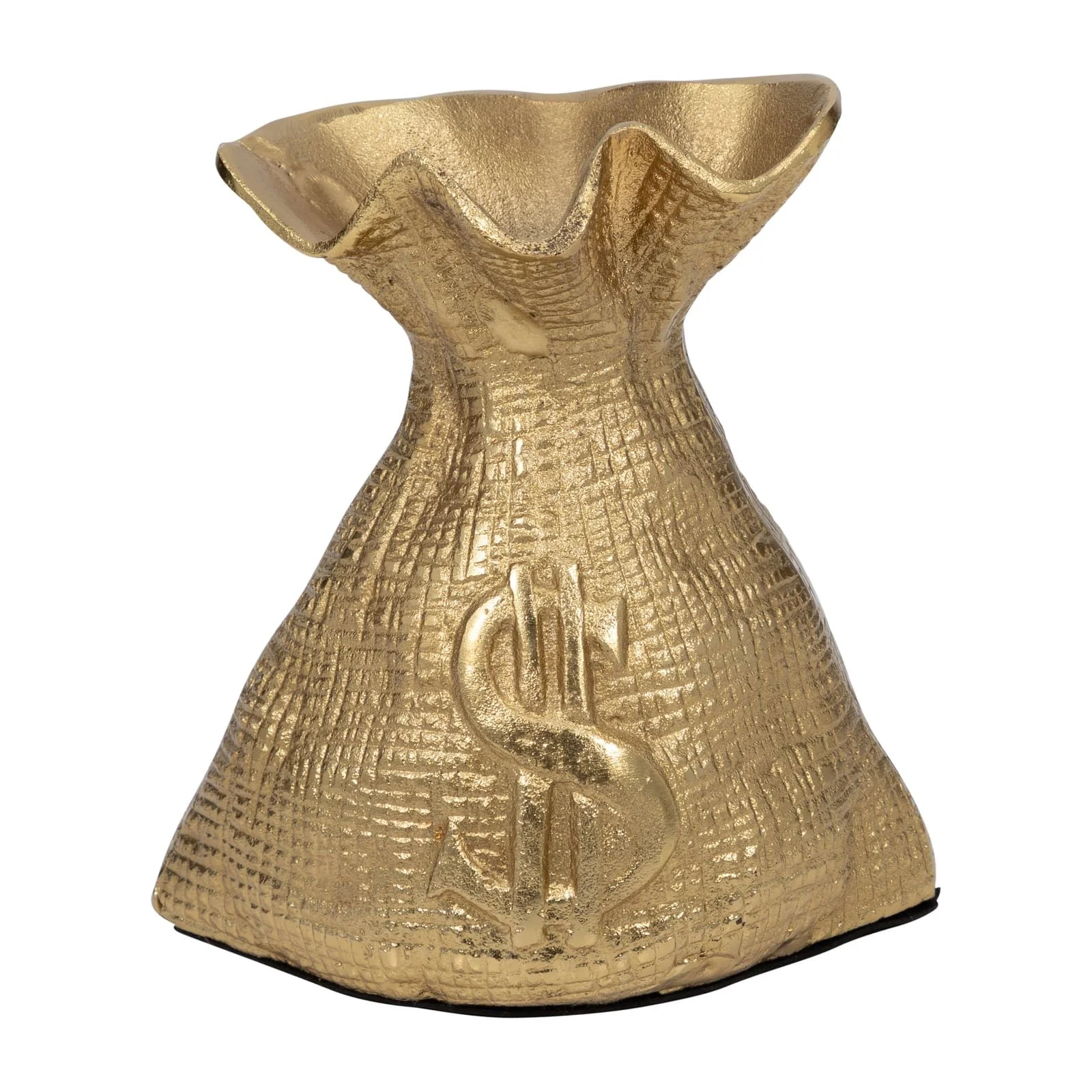 Metal, 8" Money Bag, Gold - Image 5