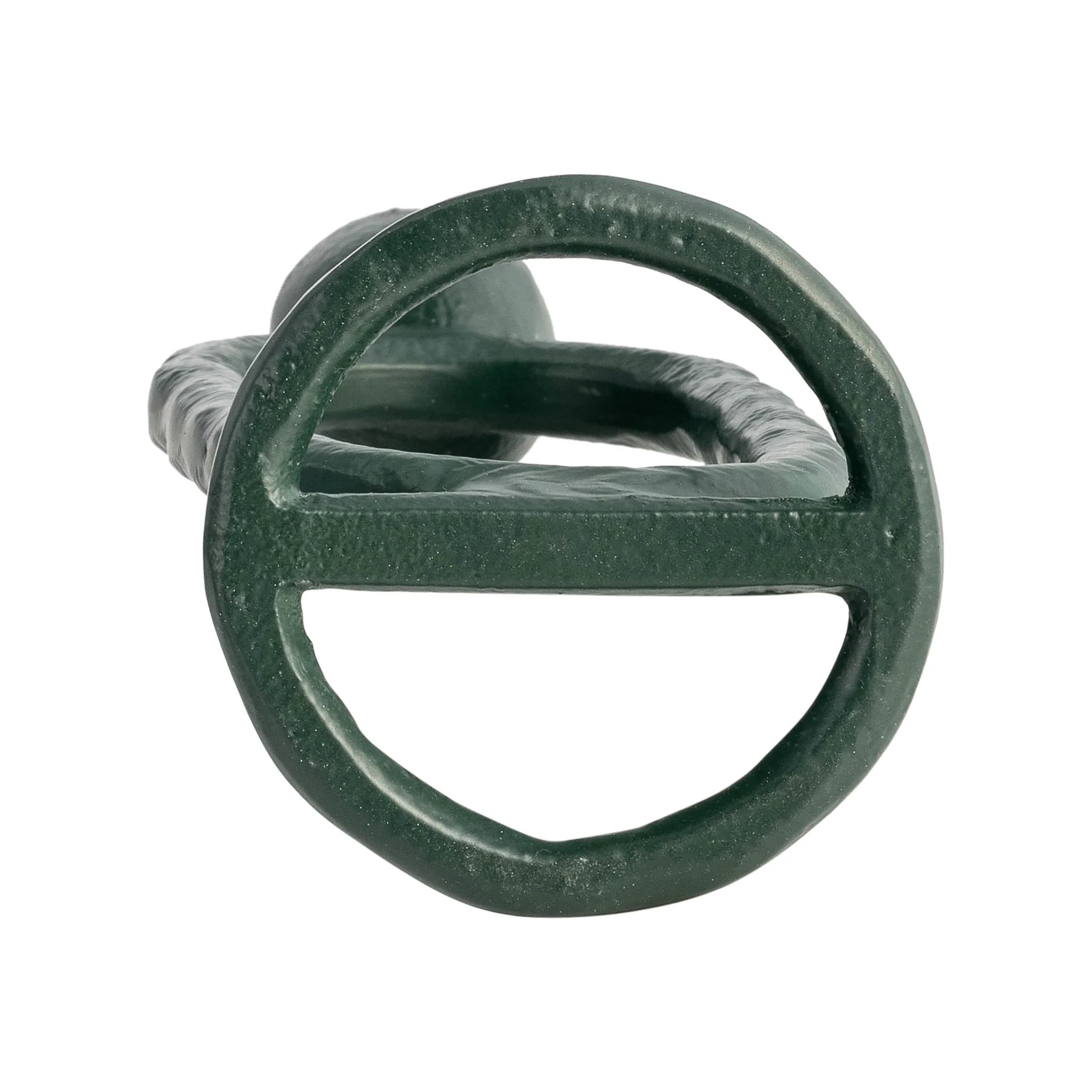 Metal, 8" Open Oval Taper Candleholder, Dark Green - Image 4