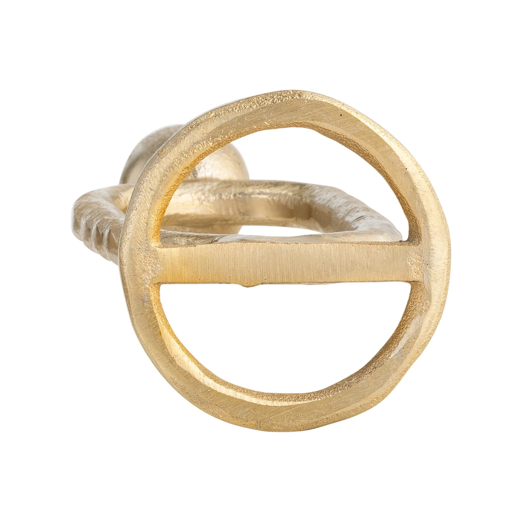Metal, 8" Open Oval Taper Candleholder, Gold - Image 4