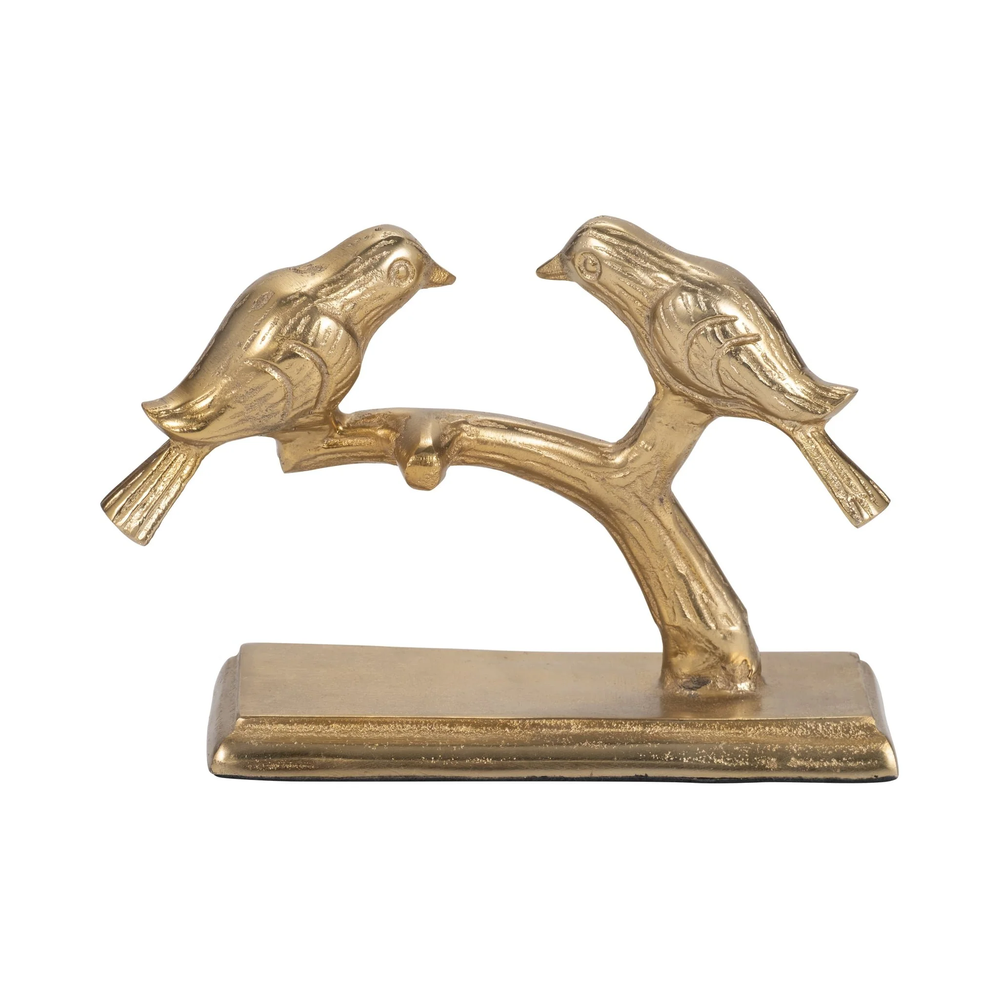 Metal, 8" Perched Birds, Gold - Image 4