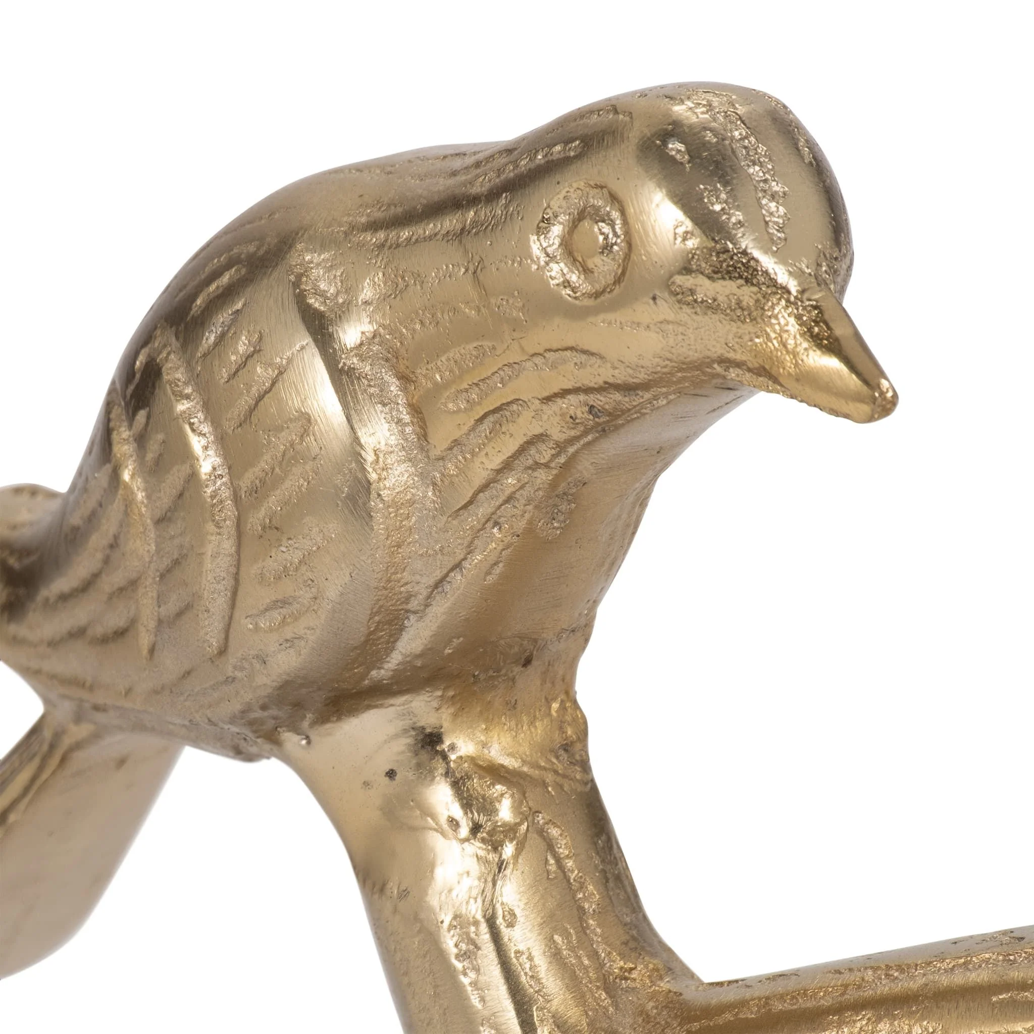 Metal, 8" Perched Birds, Gold - Image 5