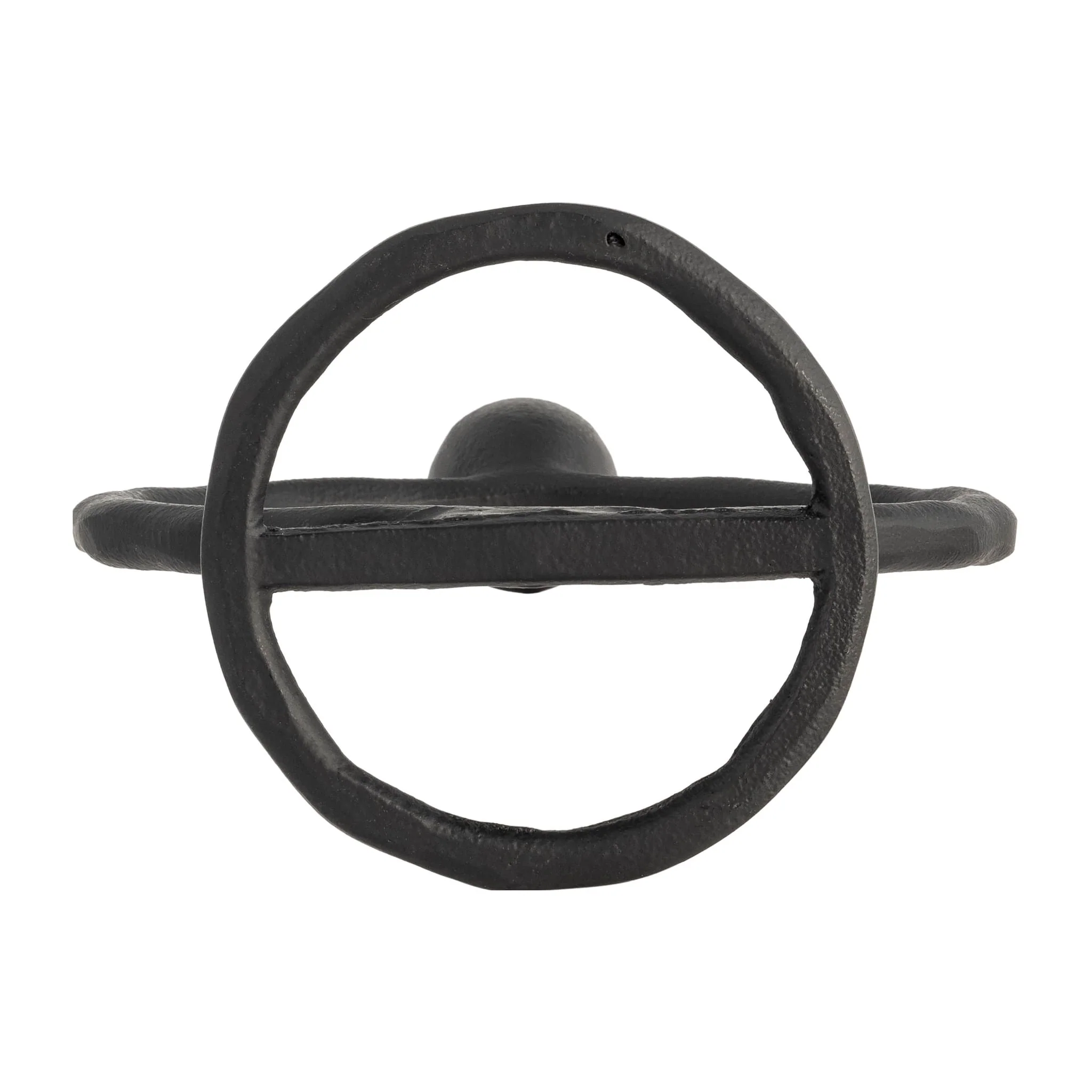 Metal, 8" Round Ring Taper Candleholder, Black - Image 7