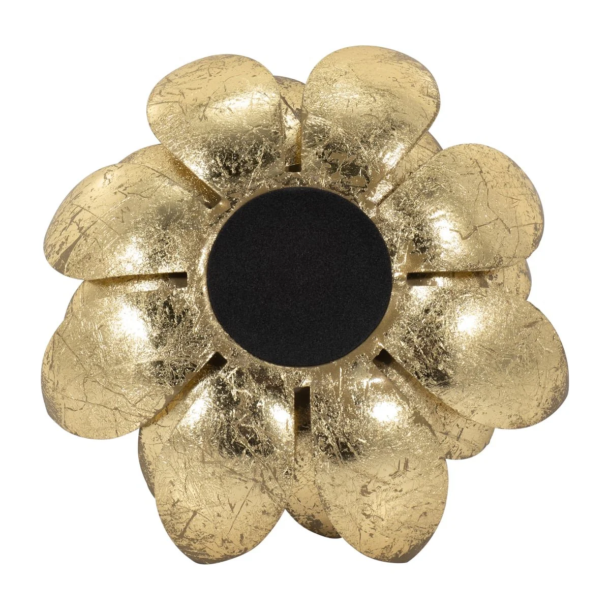Metal, 8"d Lotus Votive Holder, Gold - Image 6