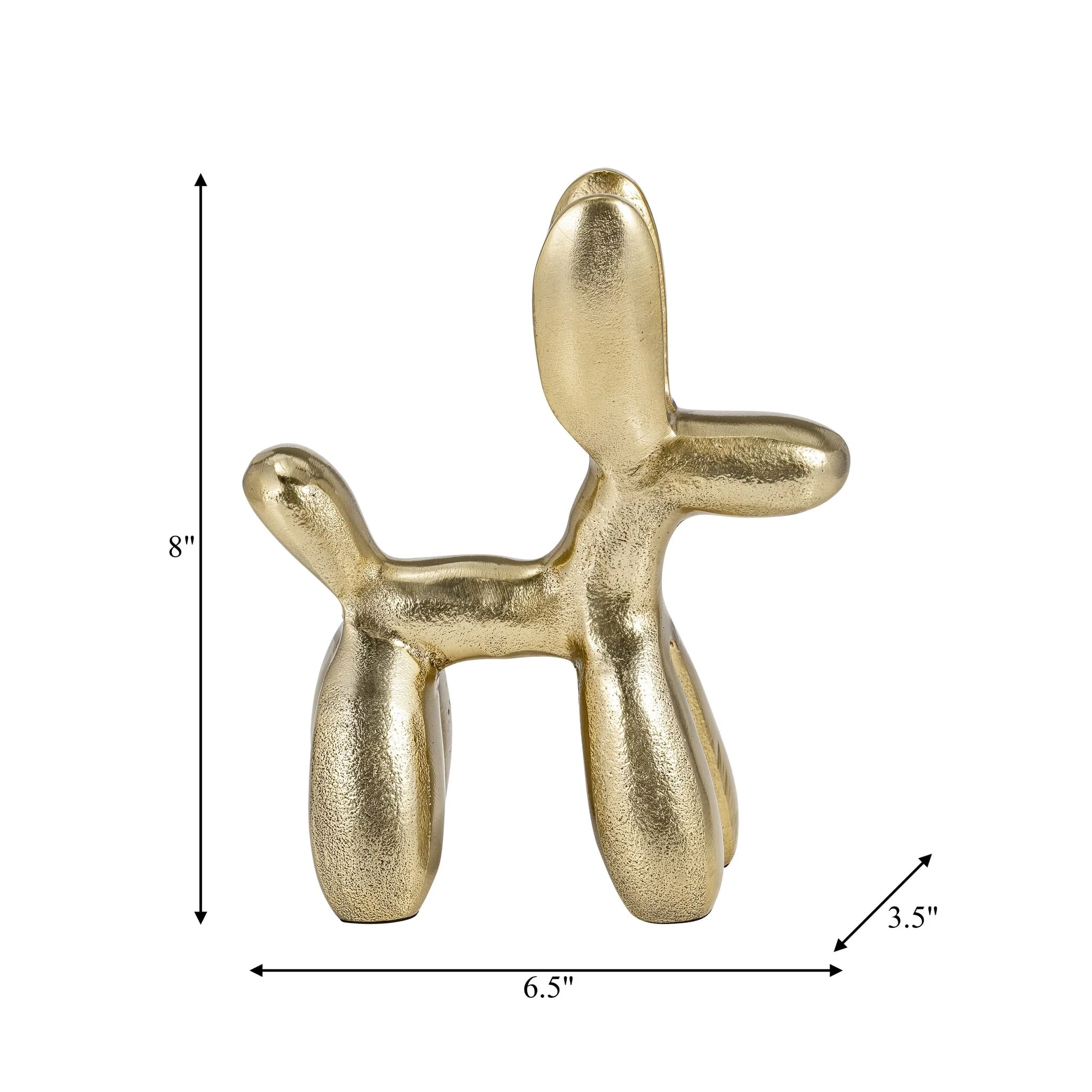 Metal, 8"h Ballon Dog Deco,gold - Image 2