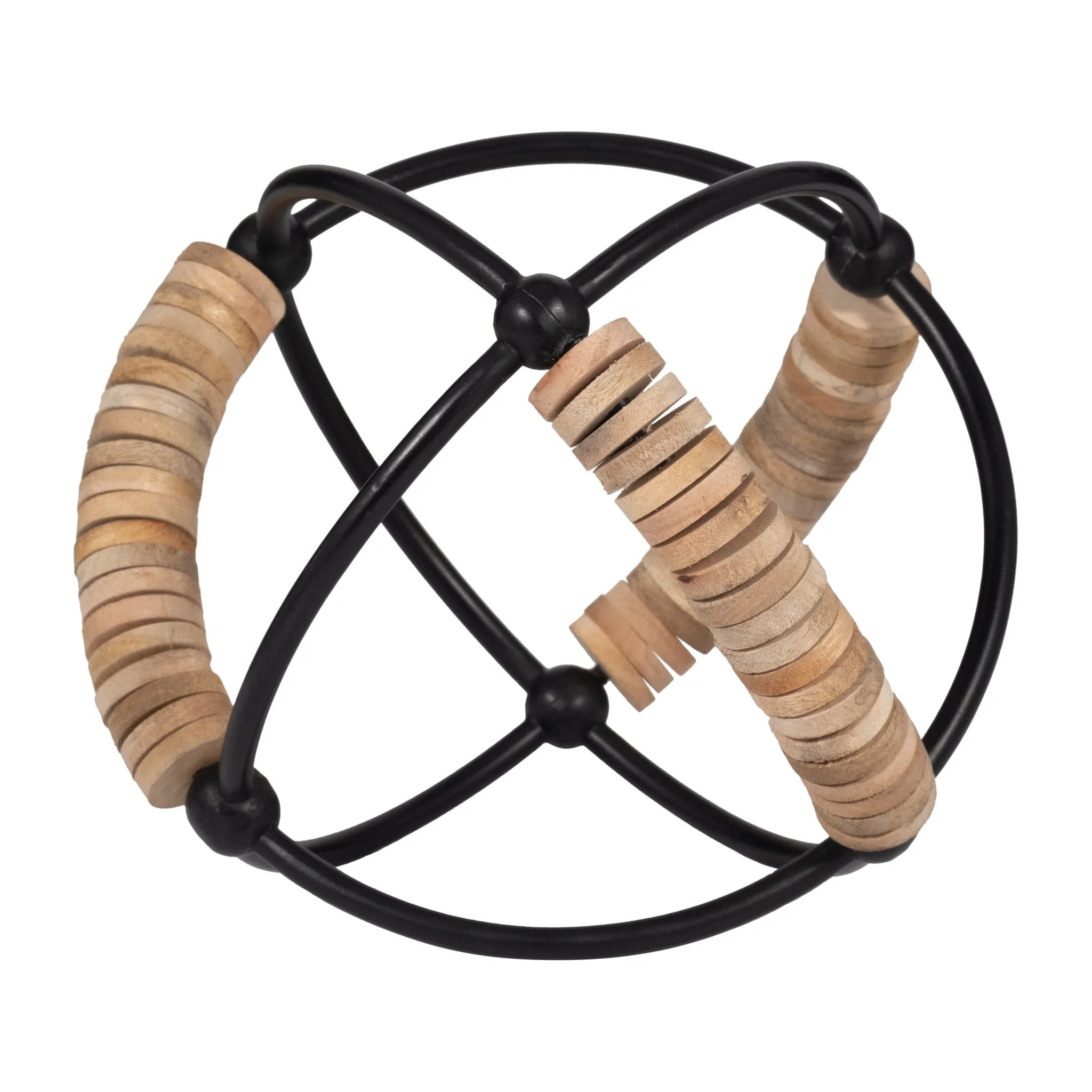Metal, 9" Abacus Orb, Natural/black - Image 2