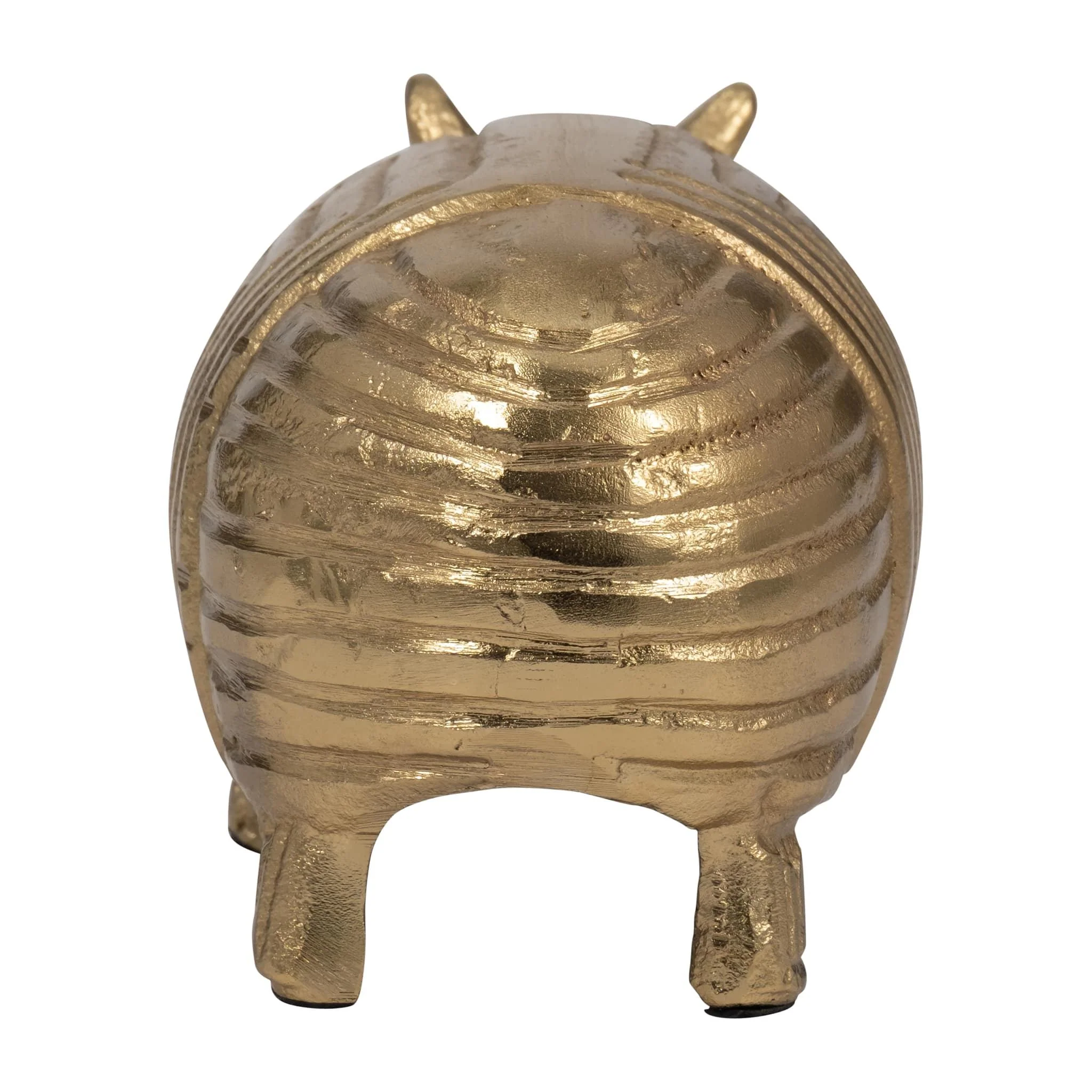 Metal, 9" Funky Hippo, Gold - Image 4