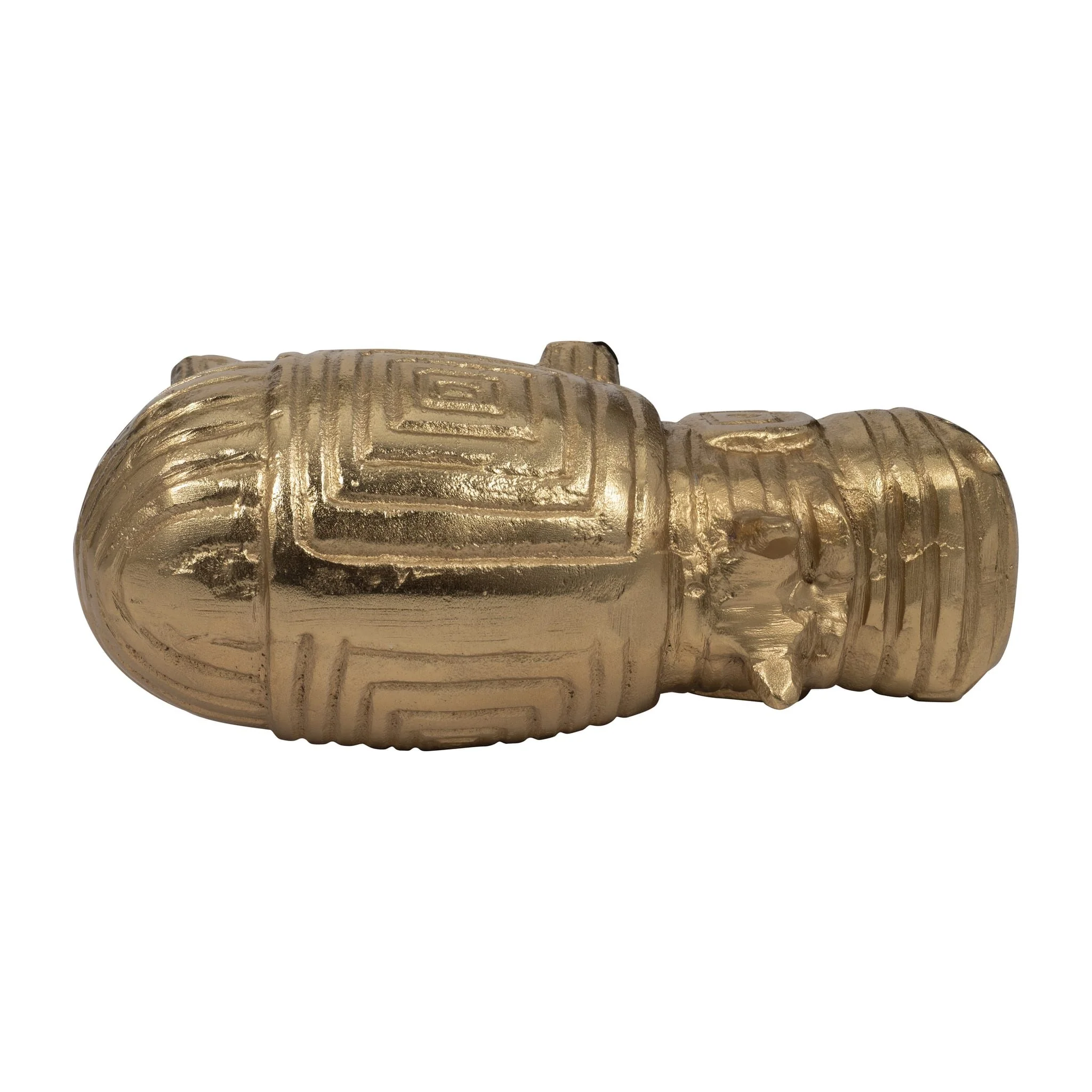 Metal, 9" Funky Hippo, Gold - Image 6
