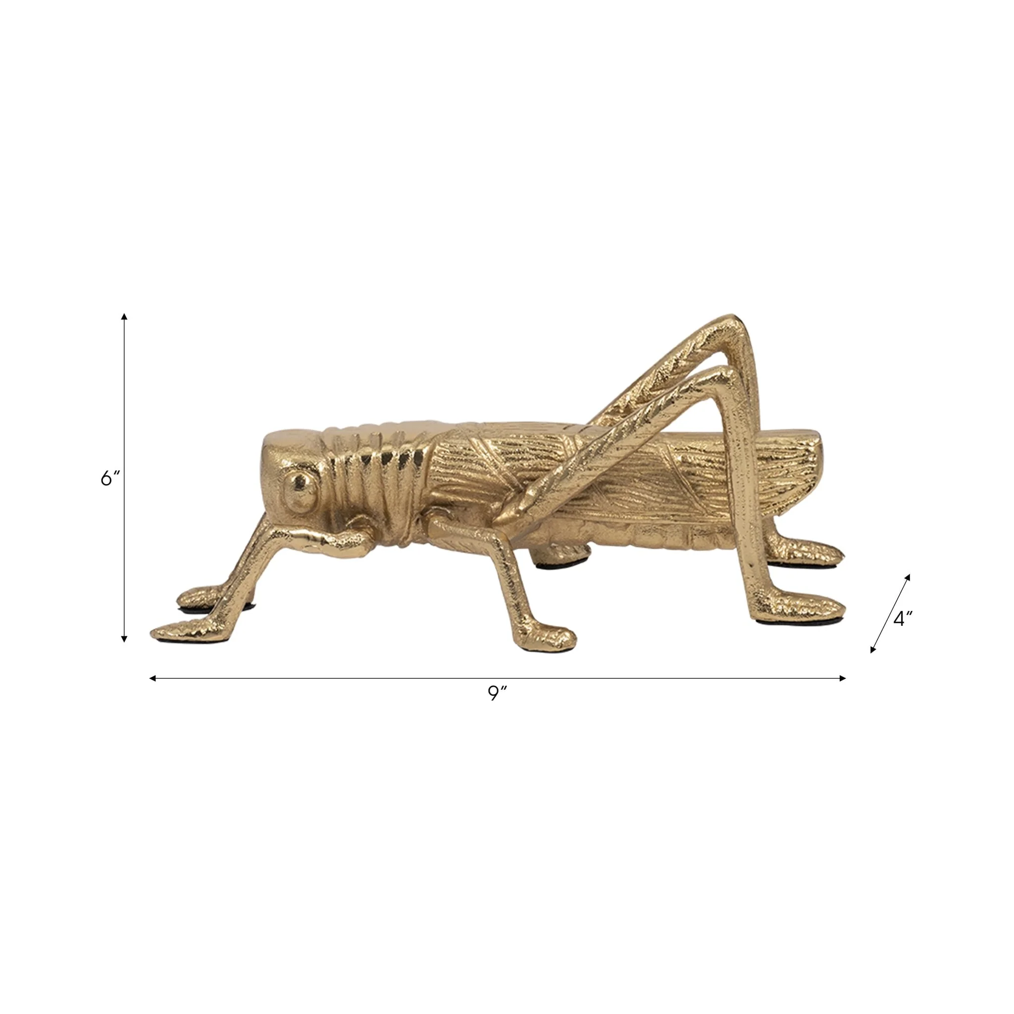 Metal, 9" Grasshopper, Gold - Image 7