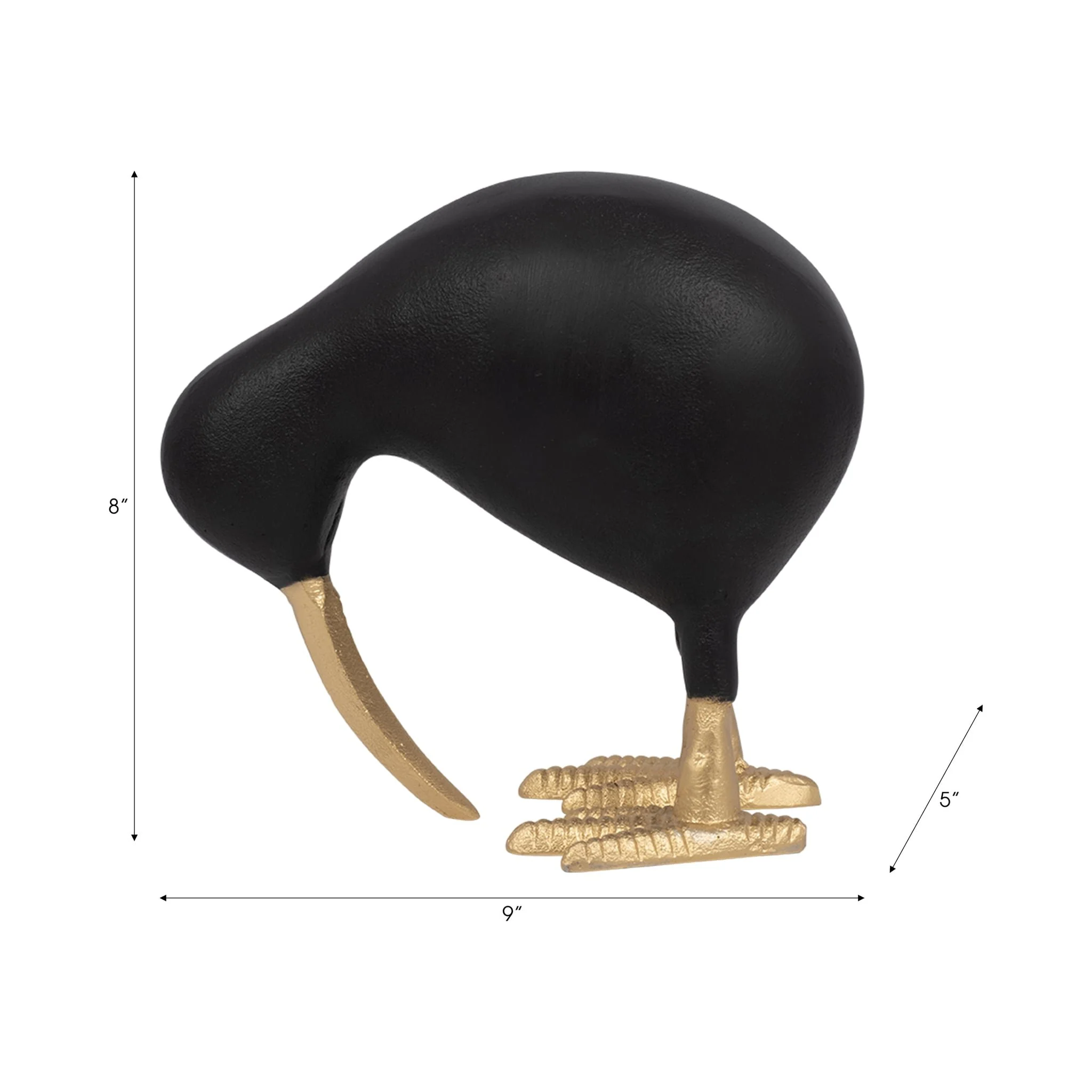 Metal, 9" Kiwi Mom, Black/gold - Image 9