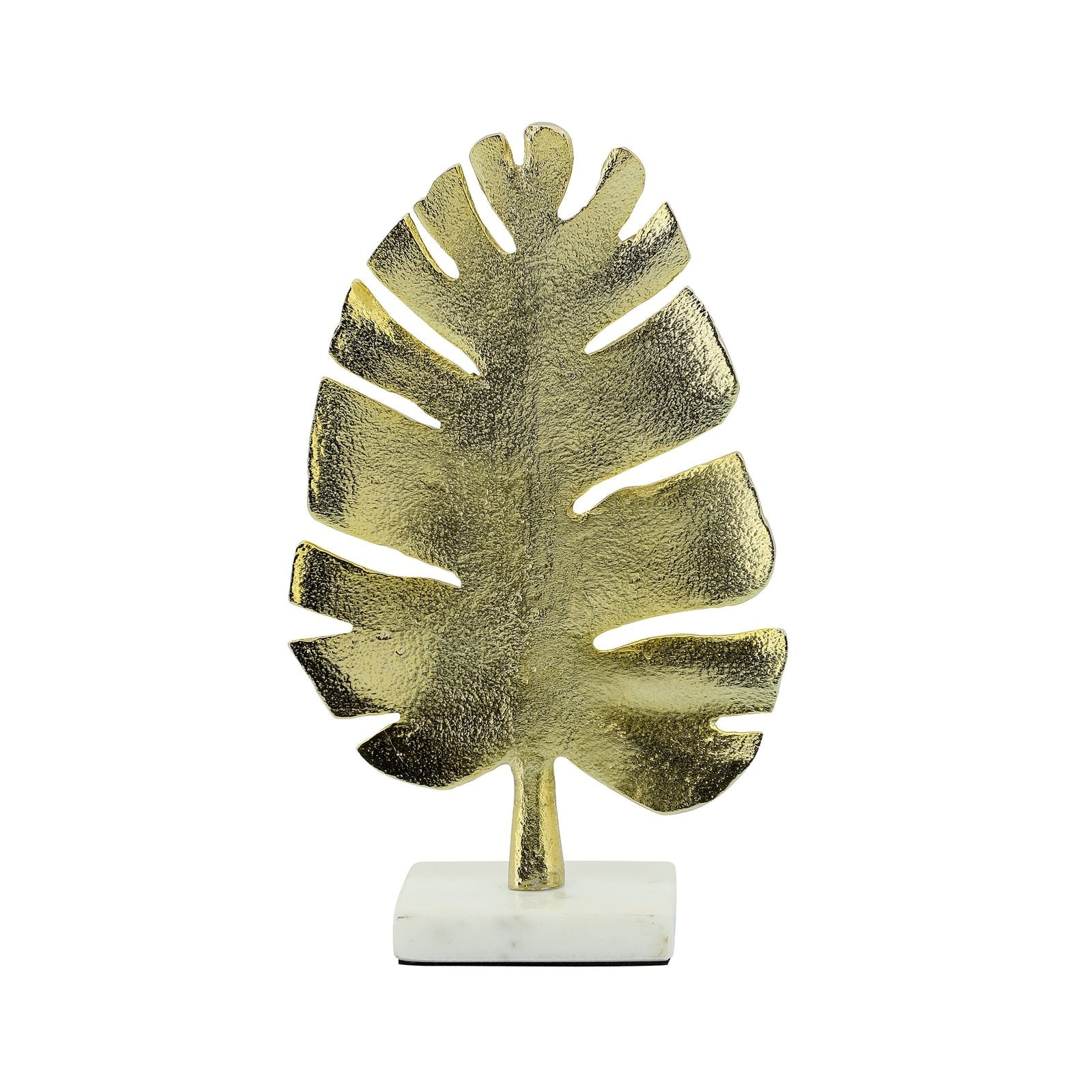 Metal 9" Palm Leaf Table Deco, Gold - Image 4