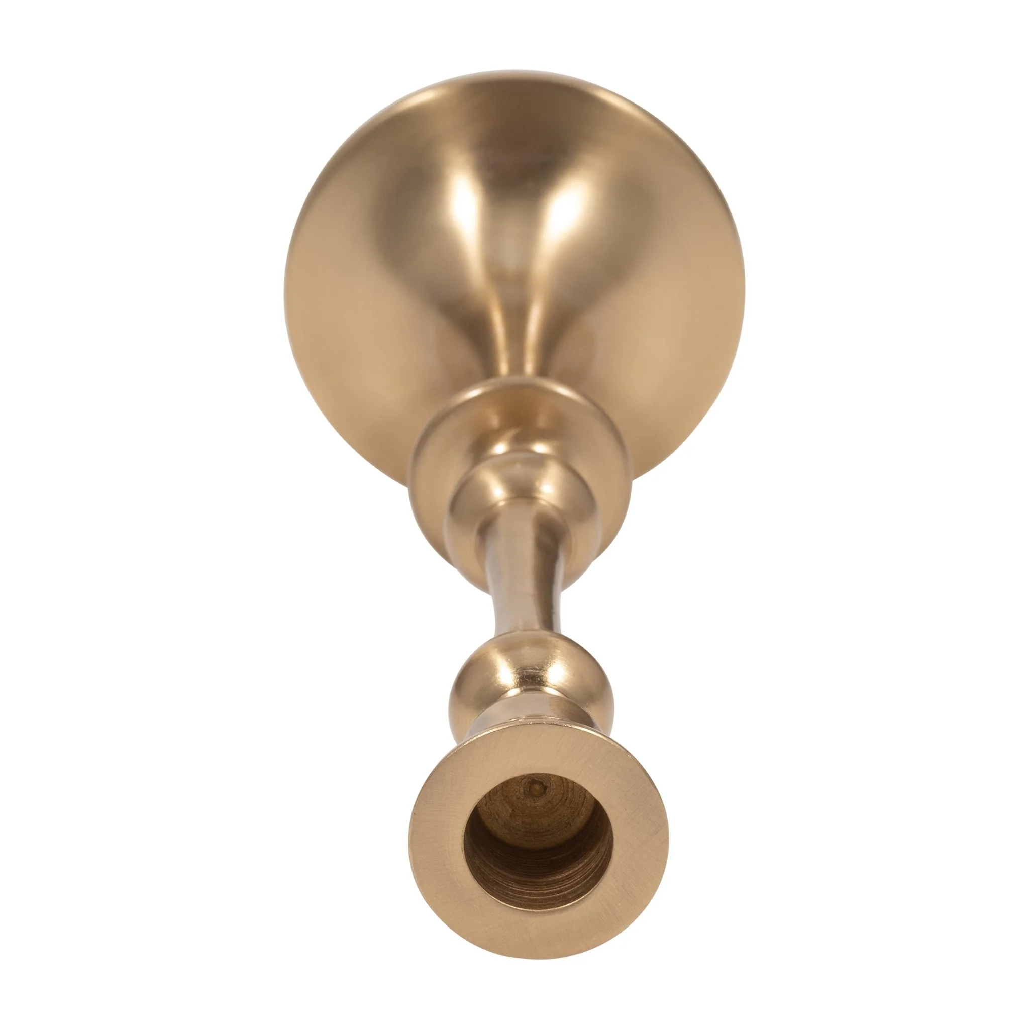 Metal, 9" Tradtnl Taper Candleholder, Gold /clear - Image 4