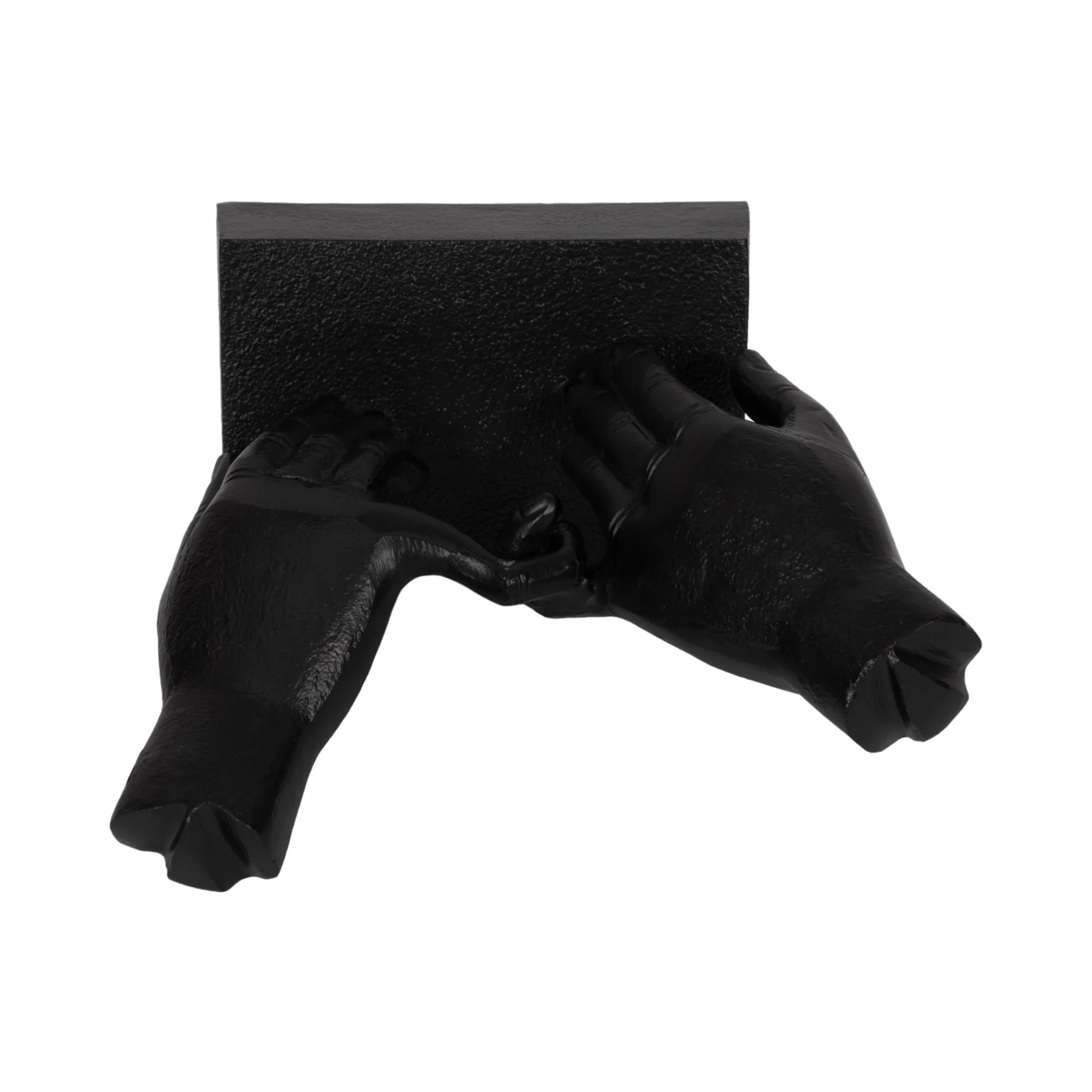 Metal,9"h,entwined Hands Sculpture, Black - Image 6