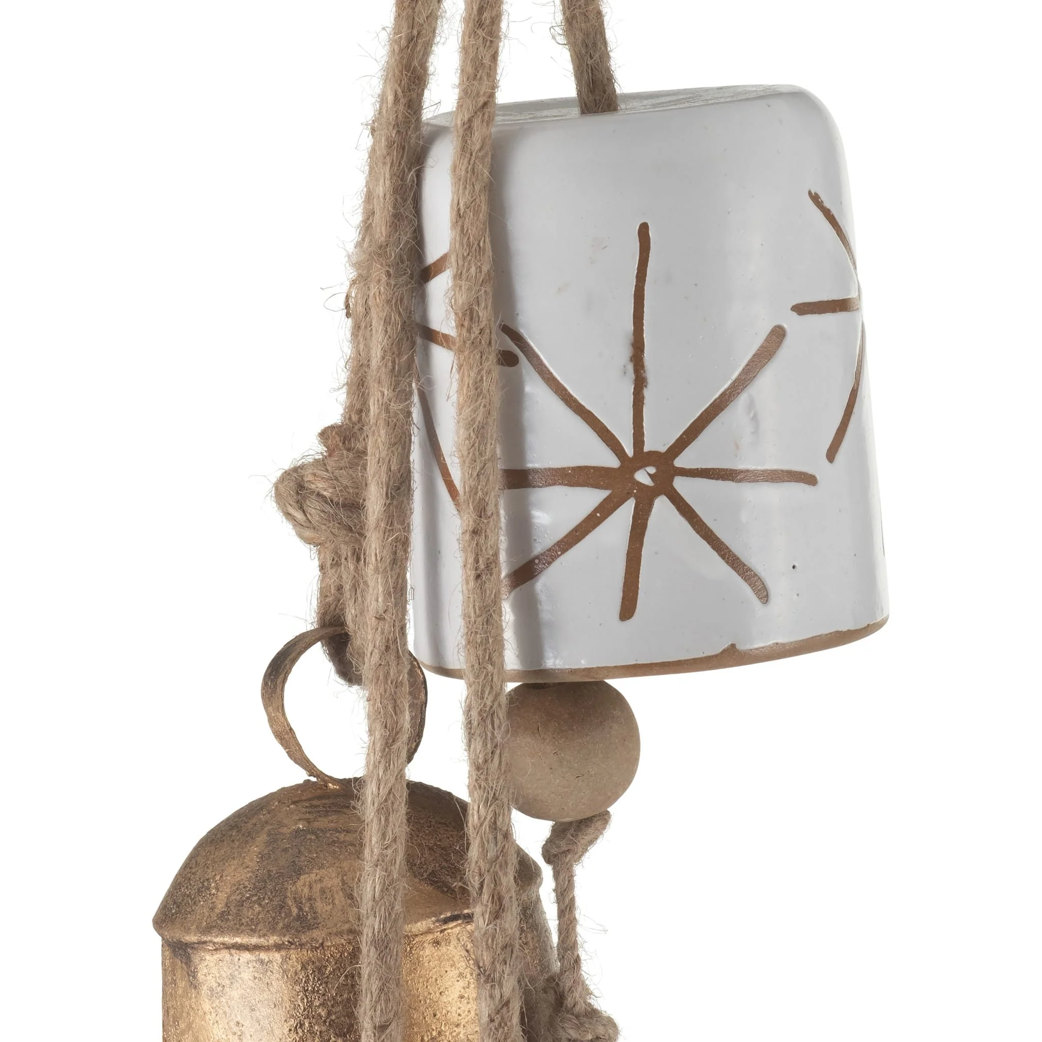 Metal/cer, 28" Bell Clusters, Gold/white - Image 4