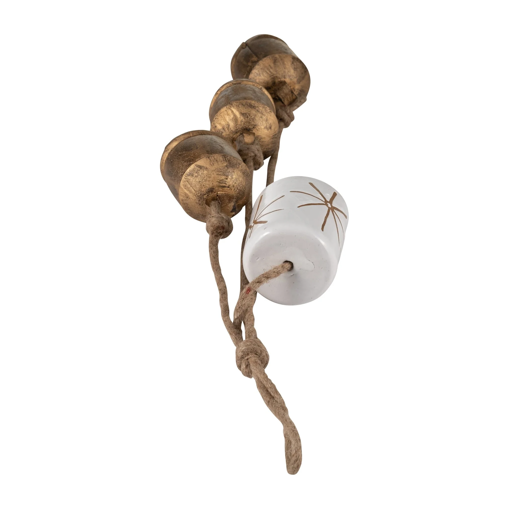 Metal/cer, 28" Bell Clusters, Gold/white - Image 6