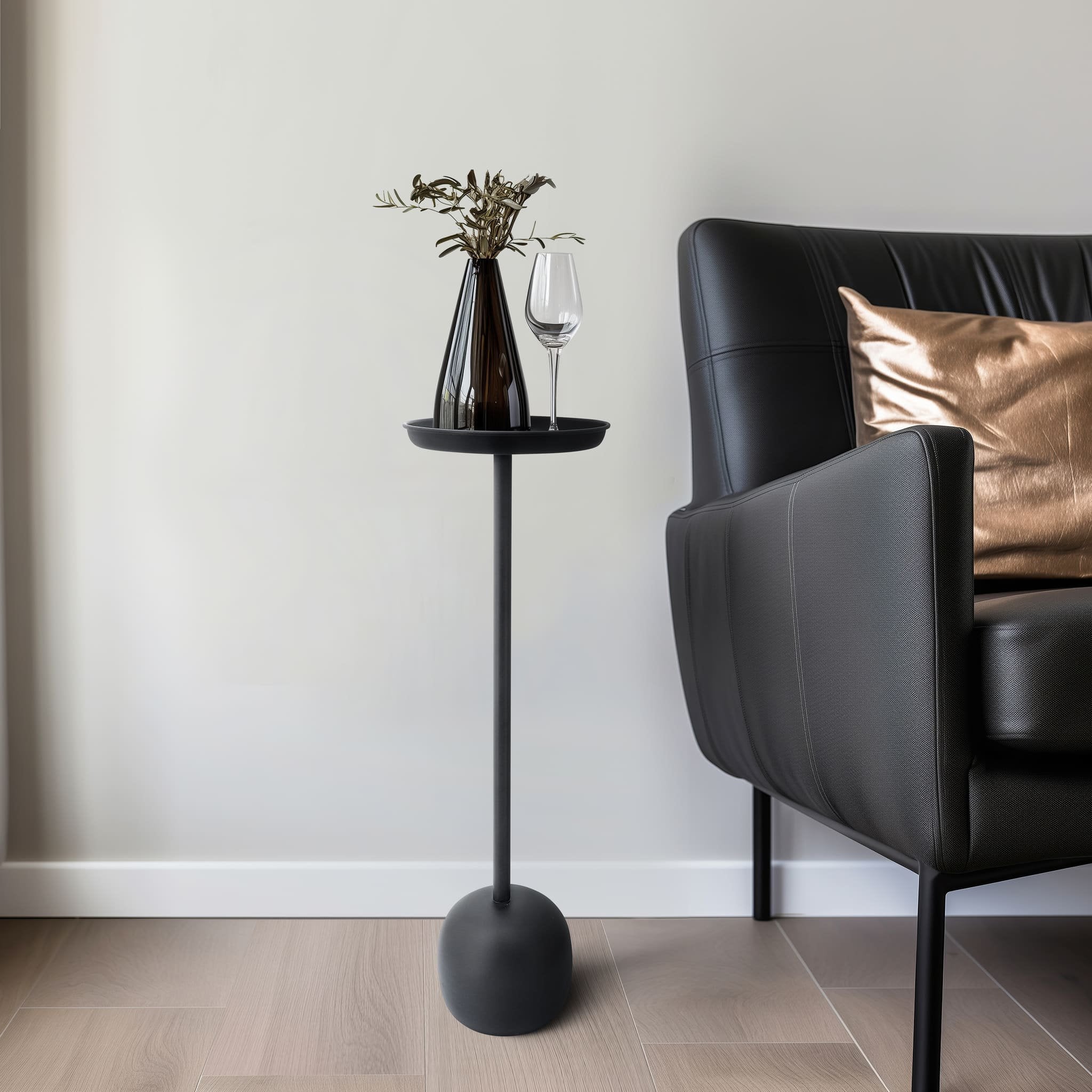 Metal, Drink Table, Black Kd - Image 6