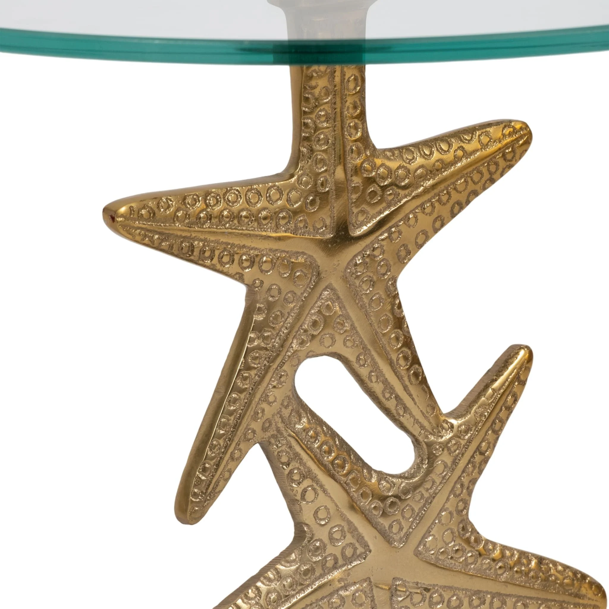 Metal/glass 15"d/25"h,gold Starfish Sidetable Kd - Image 4