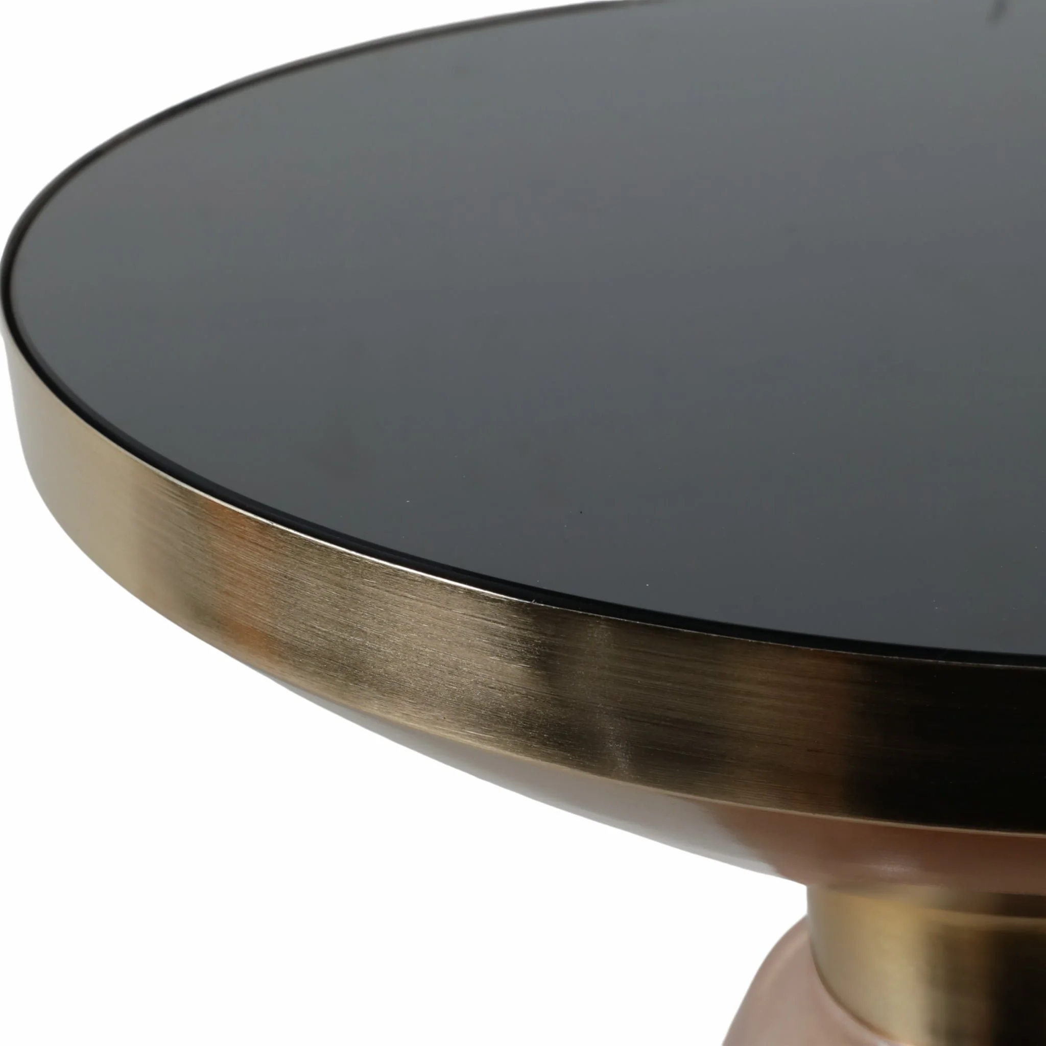 Metal/glass, 16"dx19"h Hourglass Side Table, Gold - Image 6