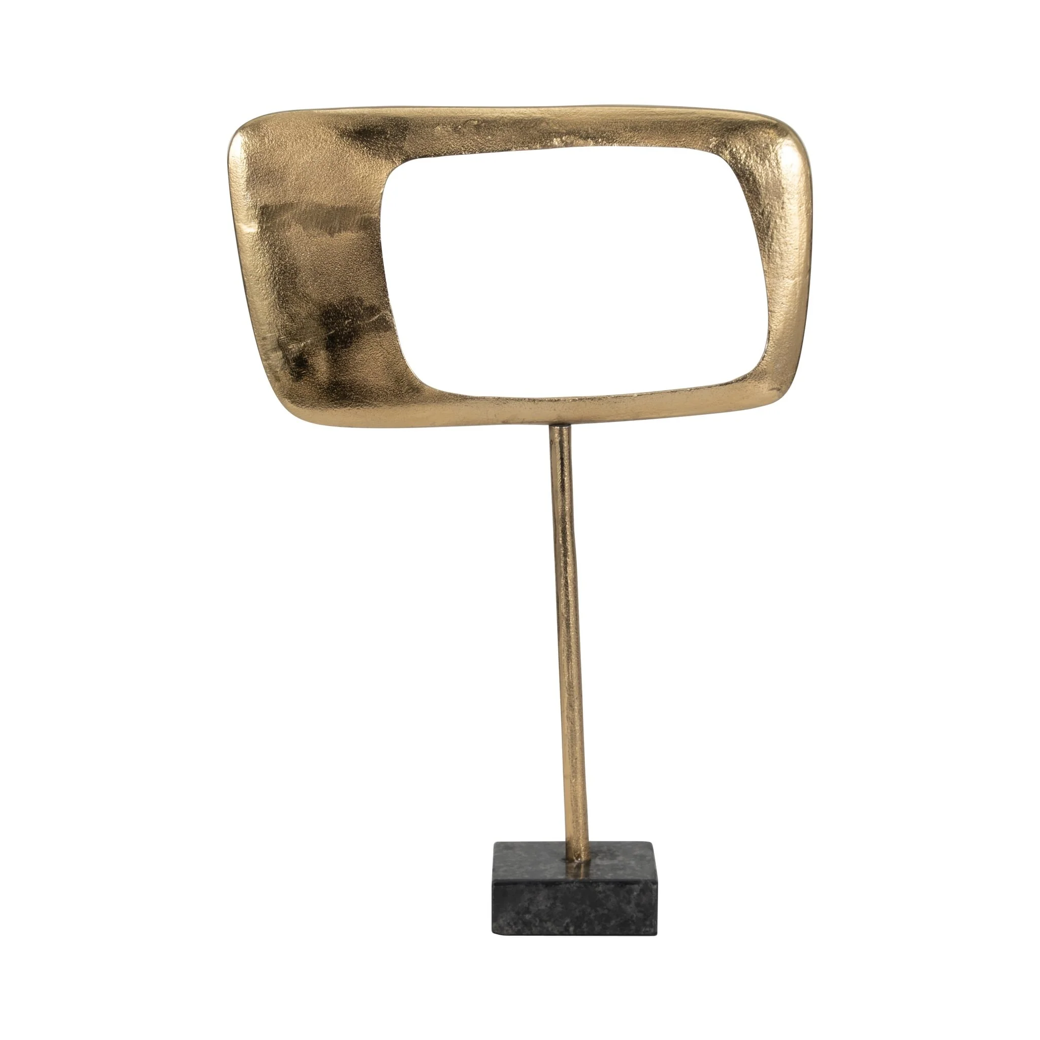 Metal/marble, 20" Table Top Deco, Gold Kd