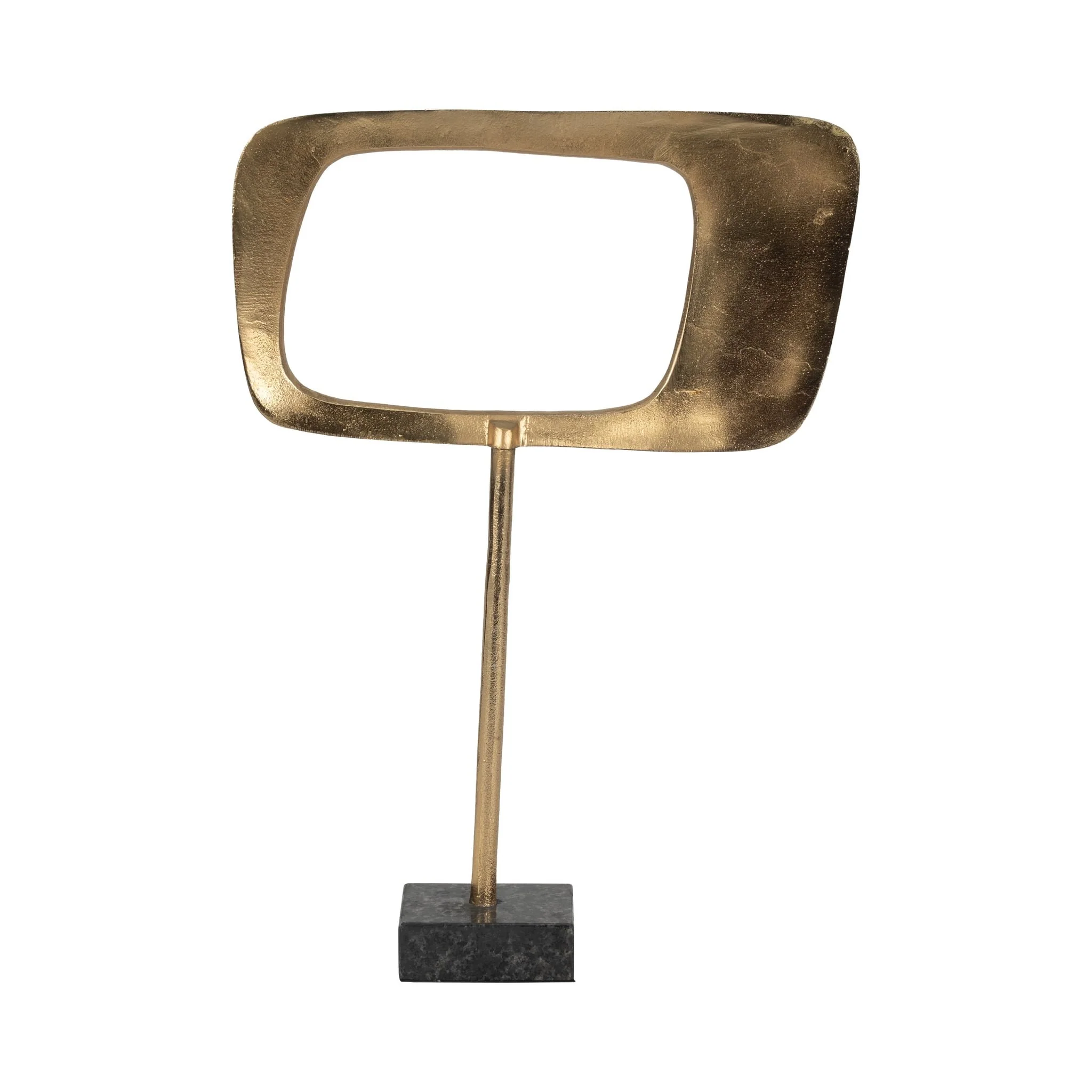 Metal/marble, 20" Table Top Deco, Gold Kd - Image 4