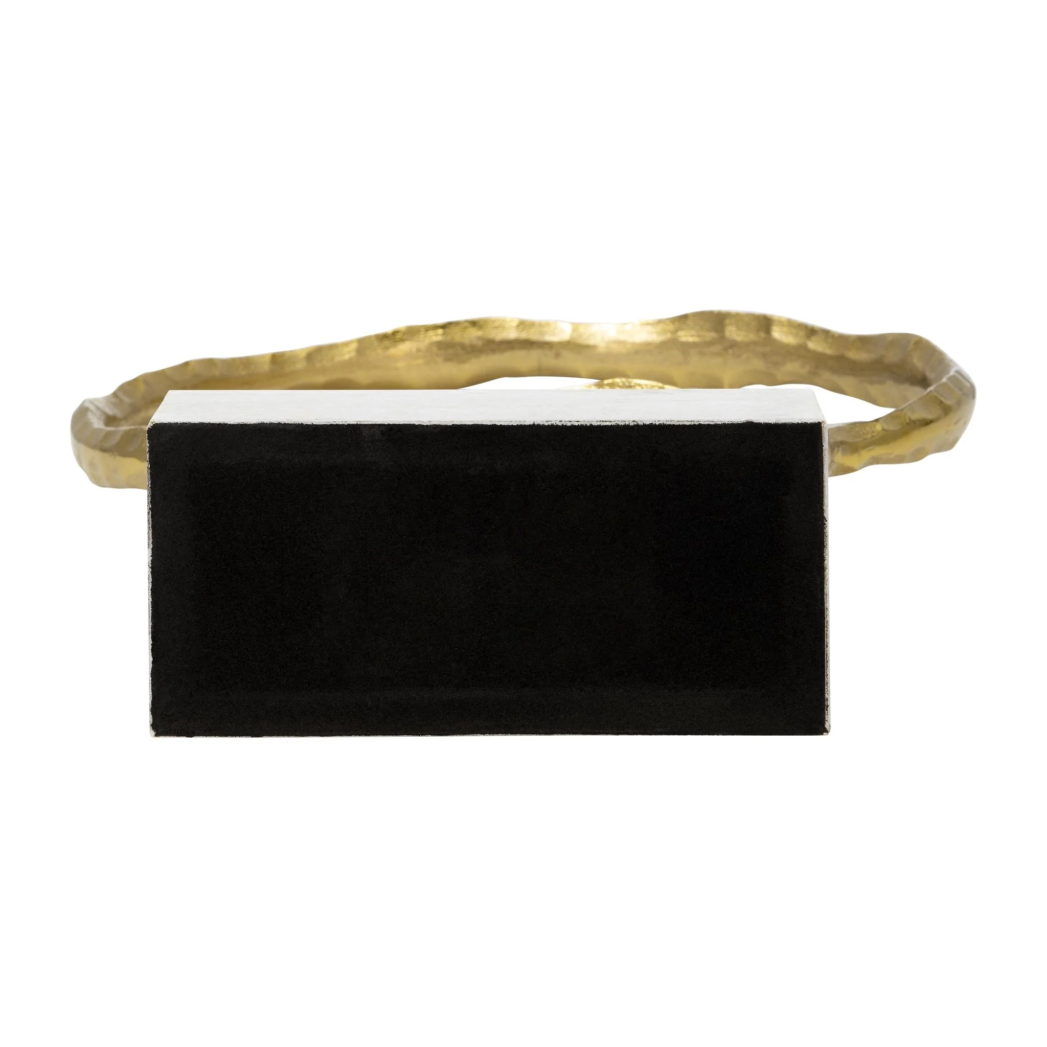 Metal/marble, 21"h Double Ring Accent, Gold - Image 6