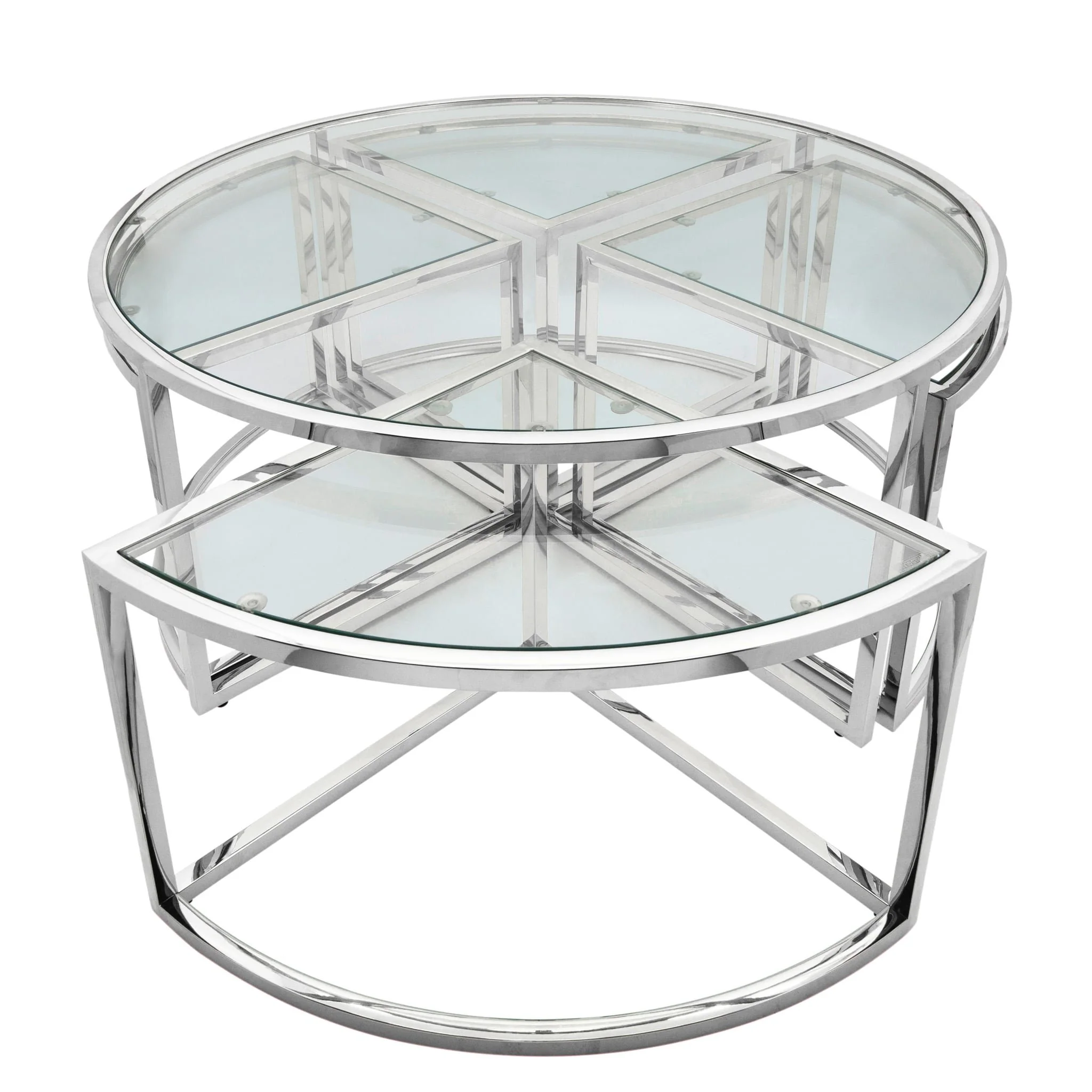 Metal Pull Out Coffee Table, Silver 2boxes - Image 3