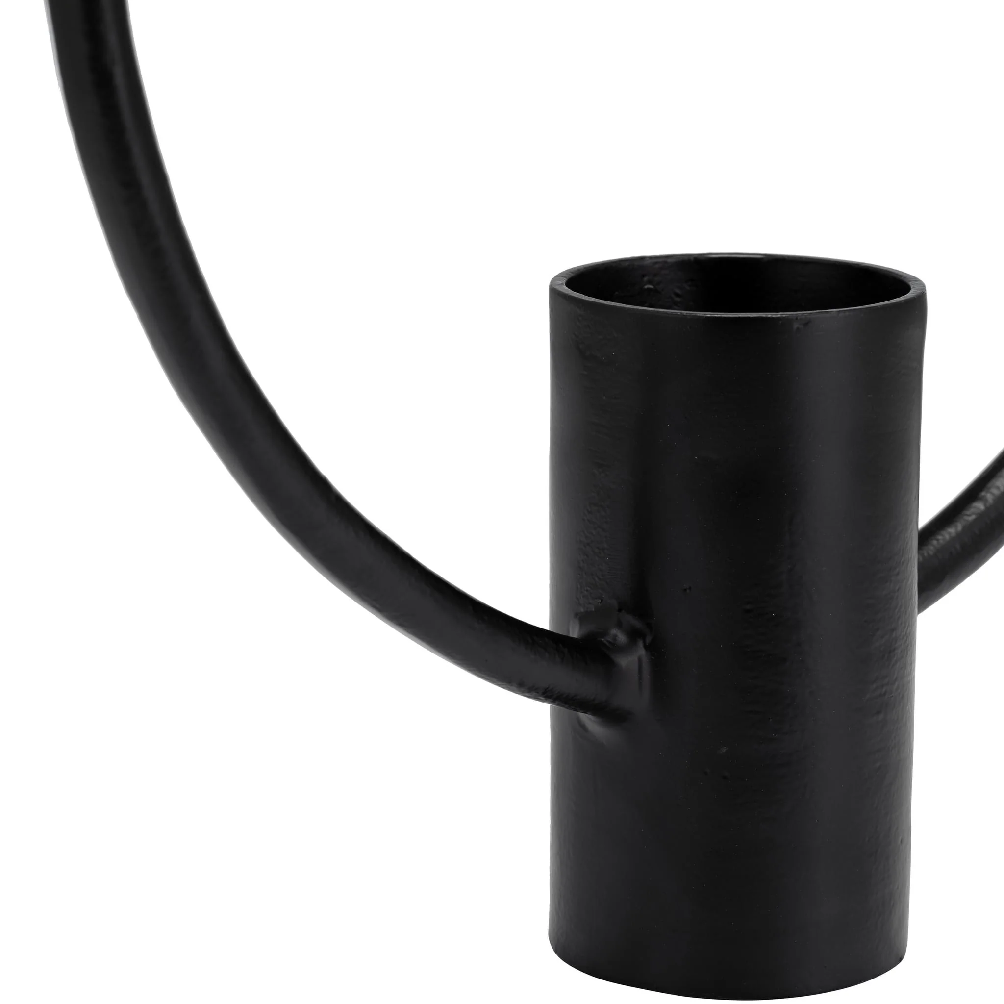 Metal, S/2, 13/19" Full Circle Tea Light Stand, Bk - Image 6