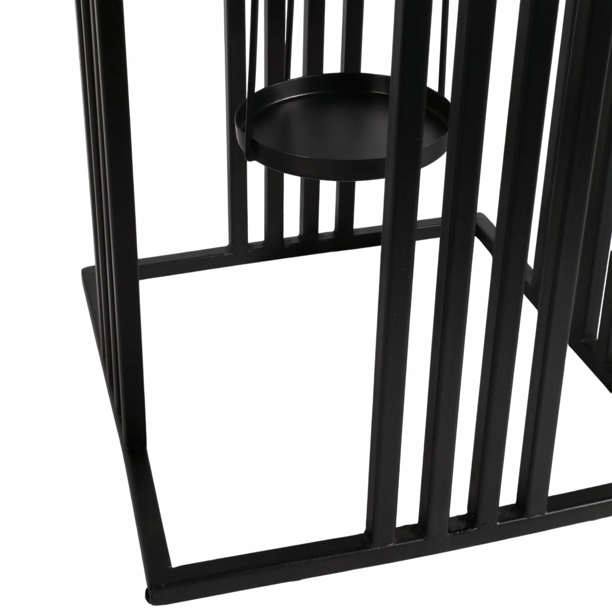 Metal, S/2 20/26"h Open Lanterns, Black - Image 5